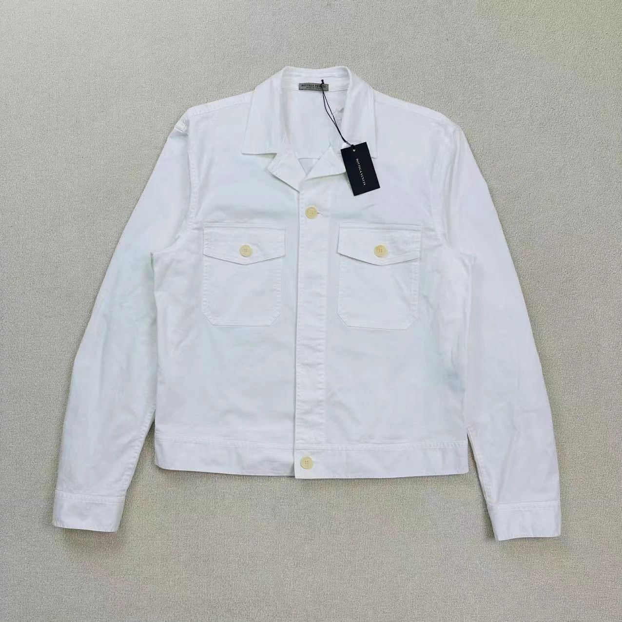 Bottega Veneta BOTTEGA VENETA White Lapel Jacket 50 New Size XL / US 12-14 / IT 48-50 - 1 Thumbnail