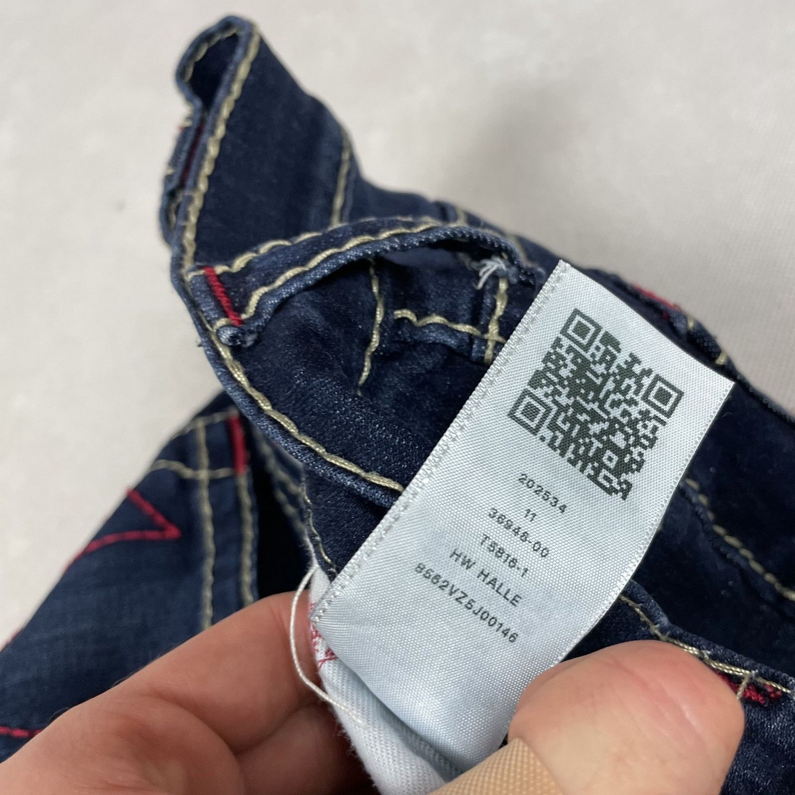 True Religion × Vintage True Religion Halle Womens Blue Cotton Super Skinny Jeans 26 Size 26" / US 2 / IT 38 - 9 Thumbnail