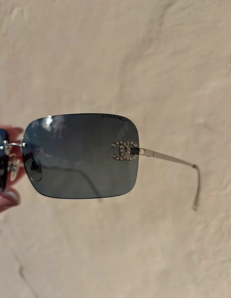 Chanel × Vintage CHANEL Sunglasses 4017-D Rimless Rhinestone Vintage Size ONE SIZE - 2 Thumbnail