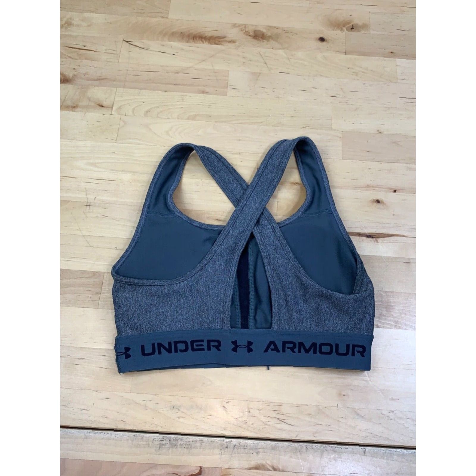 Under Armour Under armour Sports Bra Womens XS Gray Racerback Activewear Compression Size ONE SIZE - 7 Thumbnail