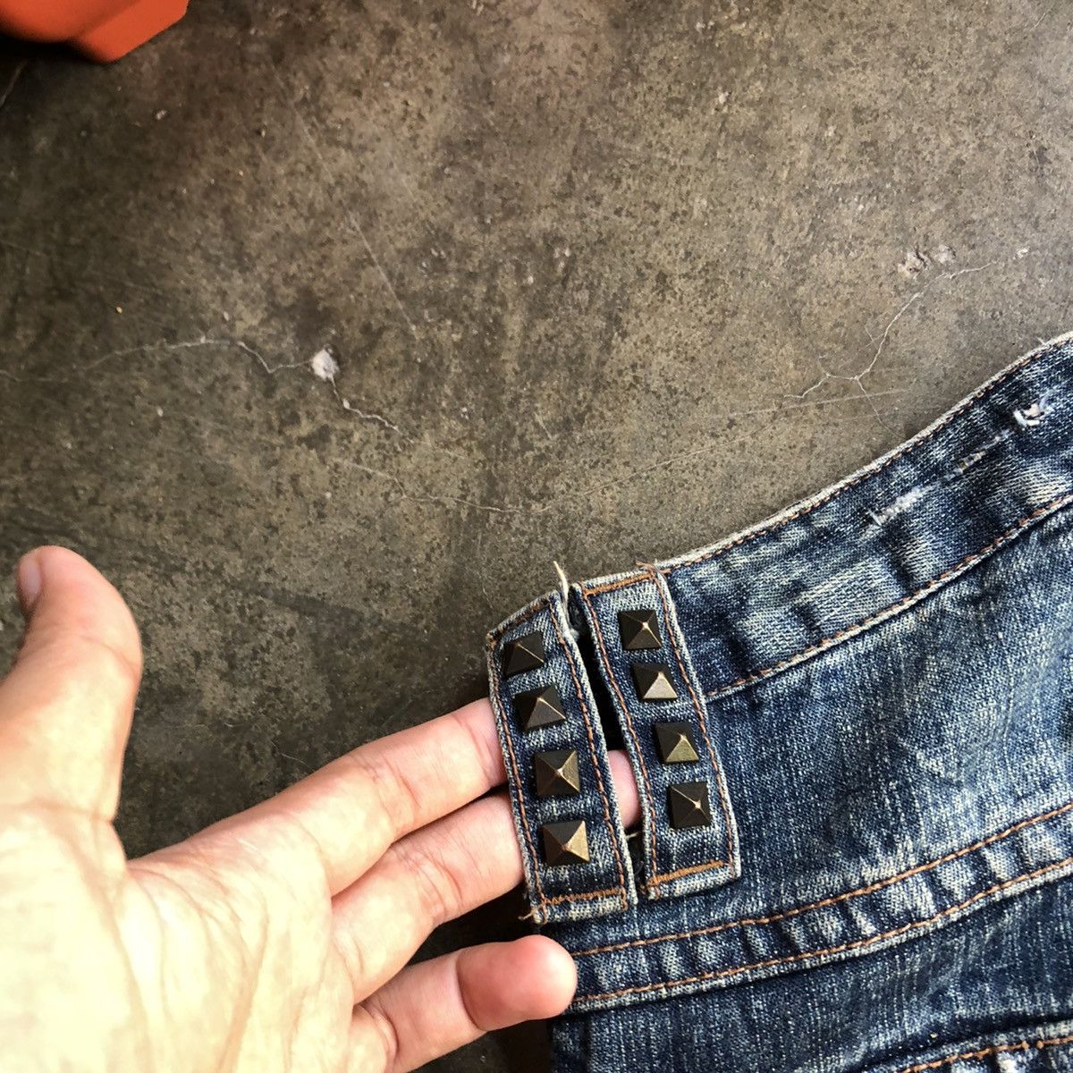 Japanese Brand × LOWBOX Lowbox Punk Stayle Flare Jeans 🍒 Size US 31 - 11 Thumbnail