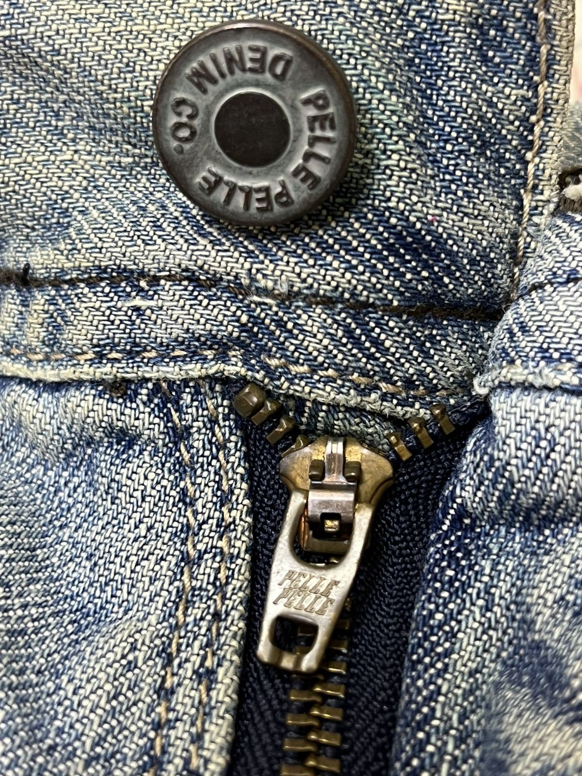 Marc Buchanan BAGGY🔥PELLE PELLE MARC BUCHANAN lot 0002 dirty baggy jeans Size US 37 - 18 Thumbnail