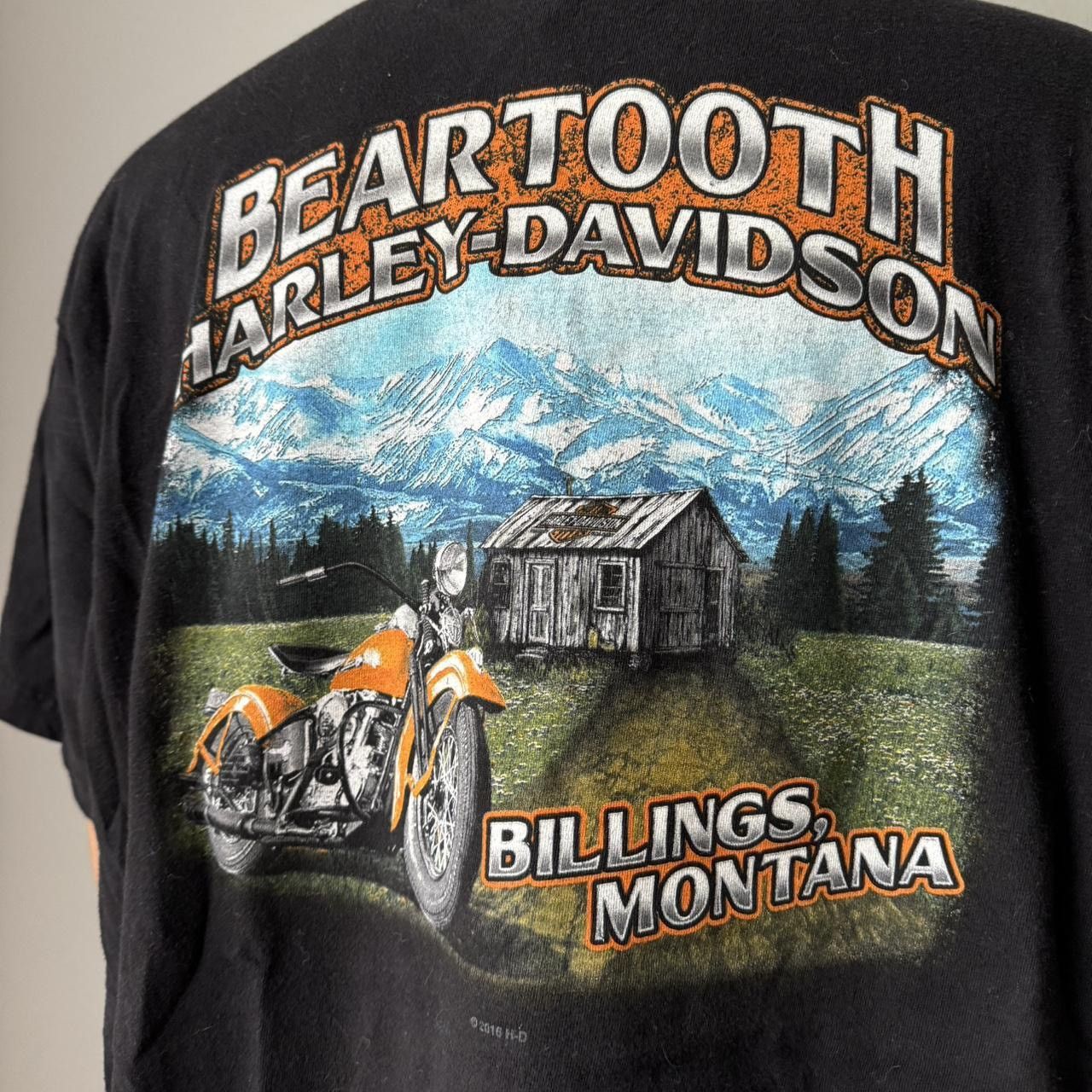 Harley Davidson × Vintage Vintage Harley Davidson Billings Montana Graphics Black Tee Size US XL / EU 56 / 4 - 5 Thumbnail
