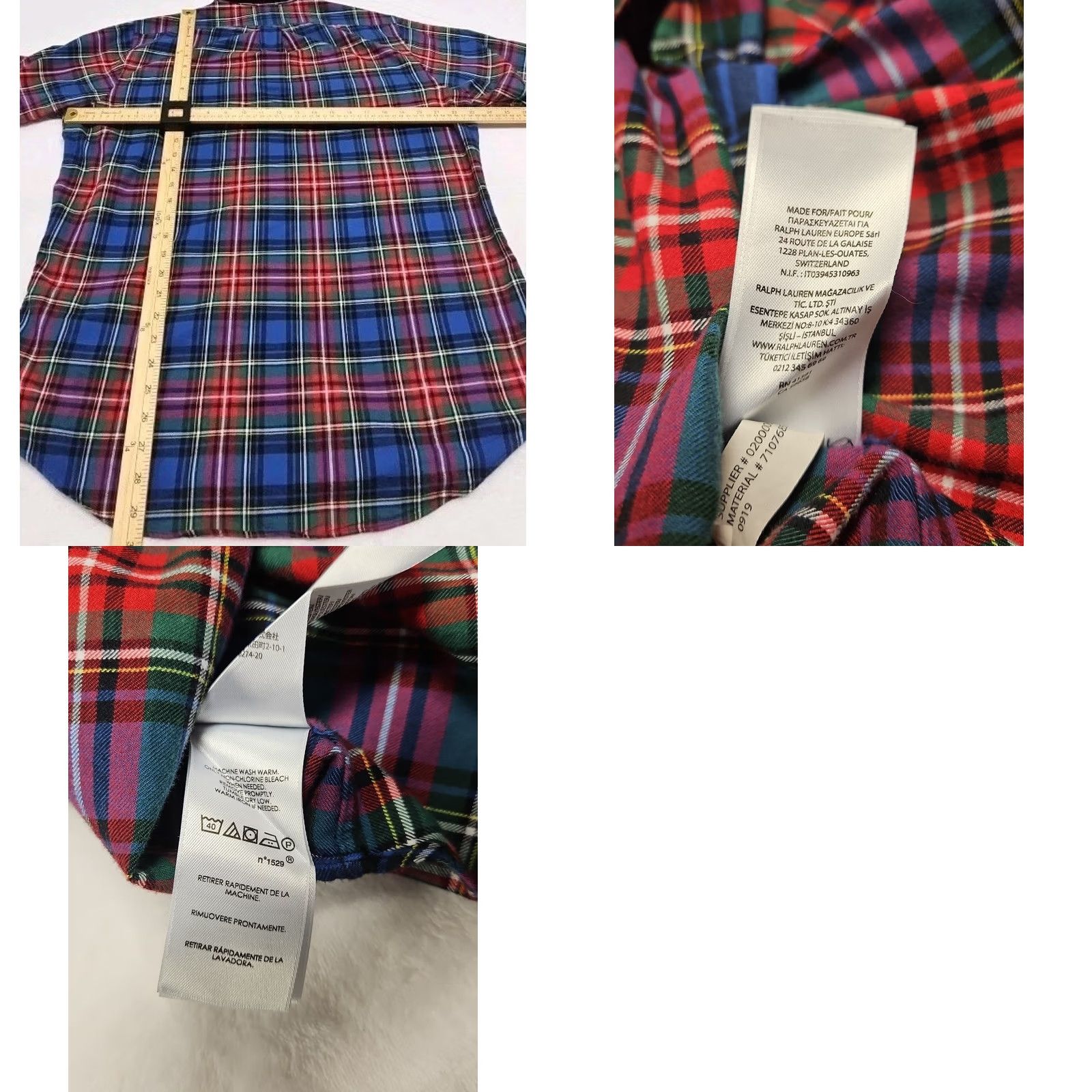 Ralph Lauren Polo Ralph Lauren Classic Fit Performance Flannel Plaid Button-Up Shirt L Men Multicolor Cotton Size US L / EU 52-54 / 3 - 8 Thumbnail