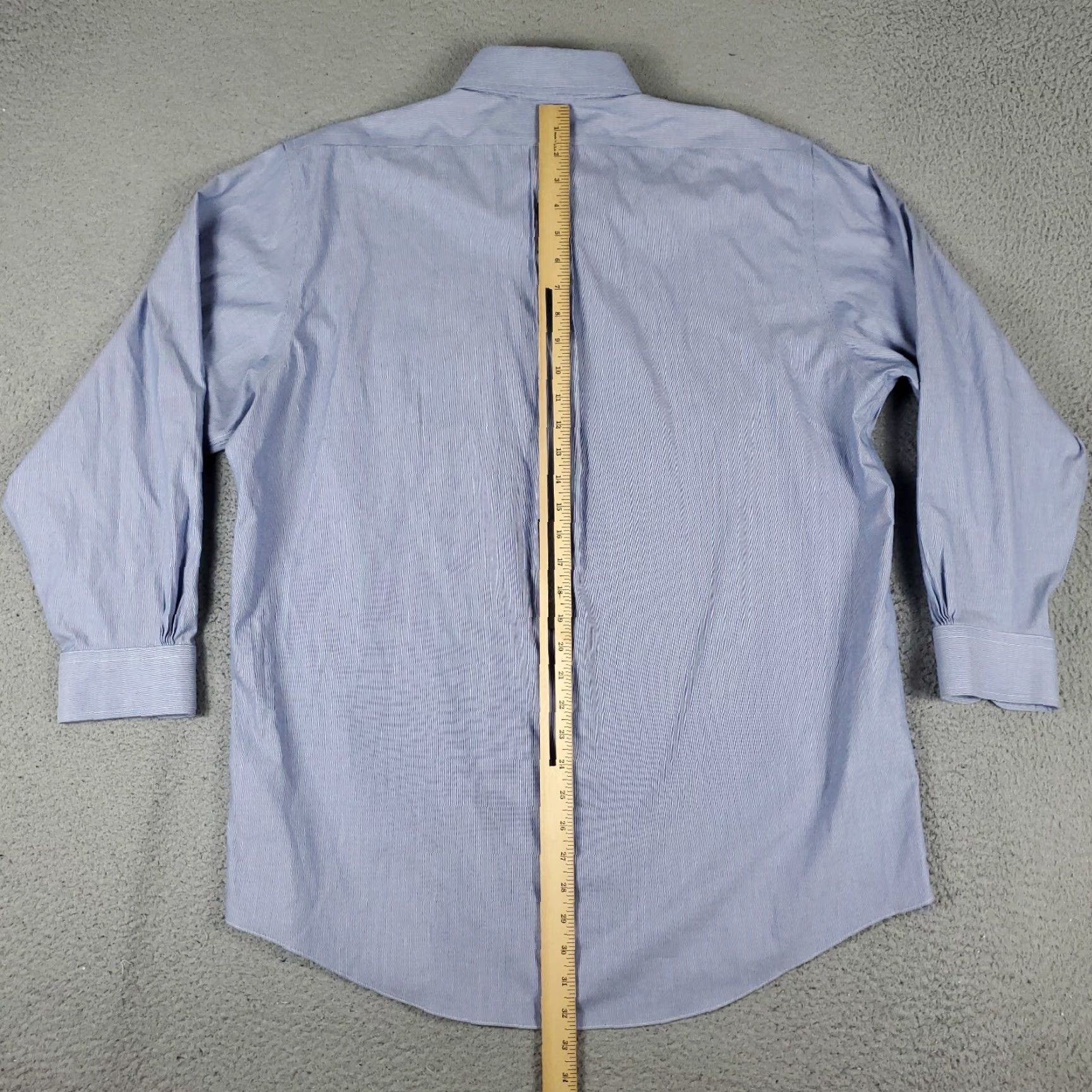 Brooks Brothers Brooks Brothers Dress Shirt Mens Regular Fit 16.5 Blue Long Sleeve Button Down Non-Iron Cotton Size 42R - 4 Thumbnail