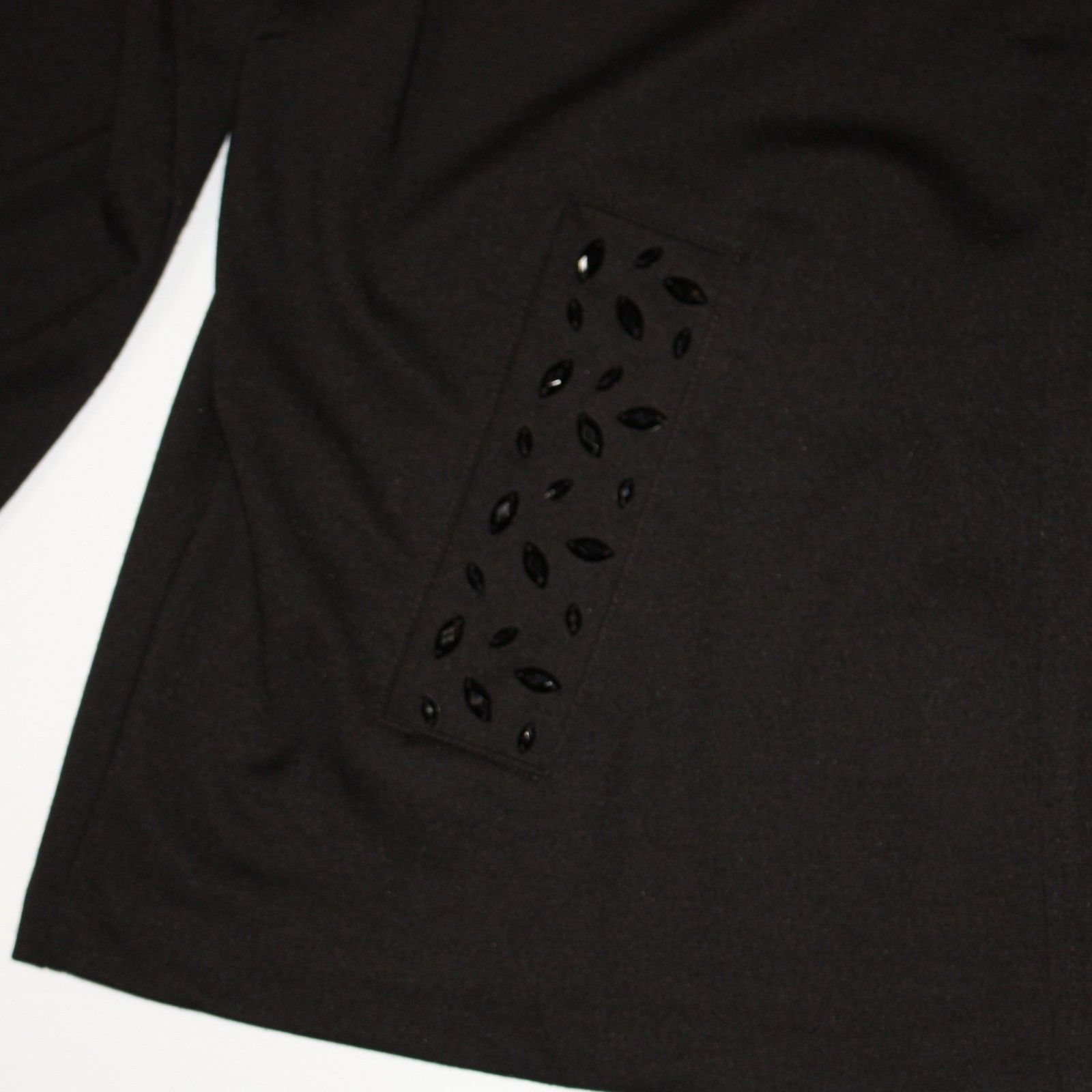 Other Tradition Classics Black Swing Jacket with Embellishments Size XL / US 12-14 / IT 48-50 - 3 Thumbnail