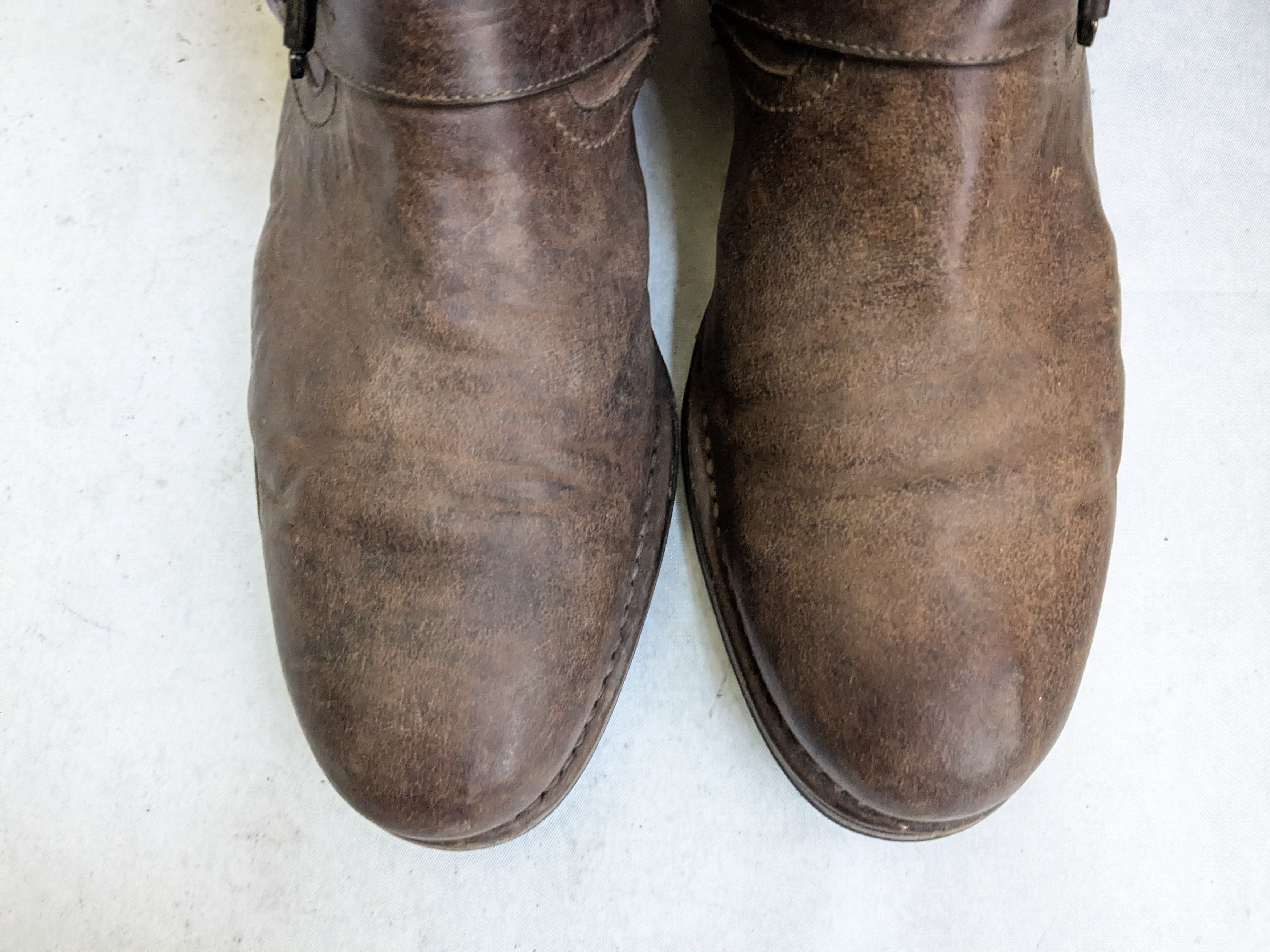 Frye Frye Engineer Boots Brown Leather 11.5 Leather Buckle Size US 11.5 / EU 44-45 - 3 Thumbnail