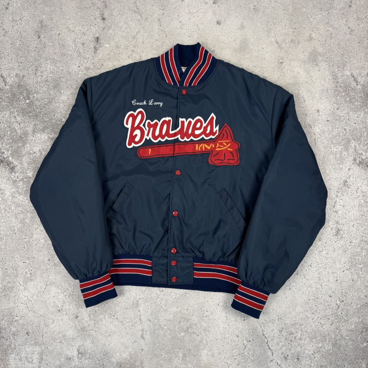 Holloway × Starter × Vintage Vintage 80s Holloway Atlanta Braves Varsity Bomber Jacket Size US XL / EU 56 / 4 - 1 Thumbnail