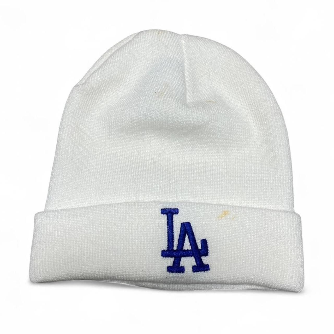 New Era Y2K LA dodgers white and blue beanie Size ONE SIZE - 1 Thumbnail
