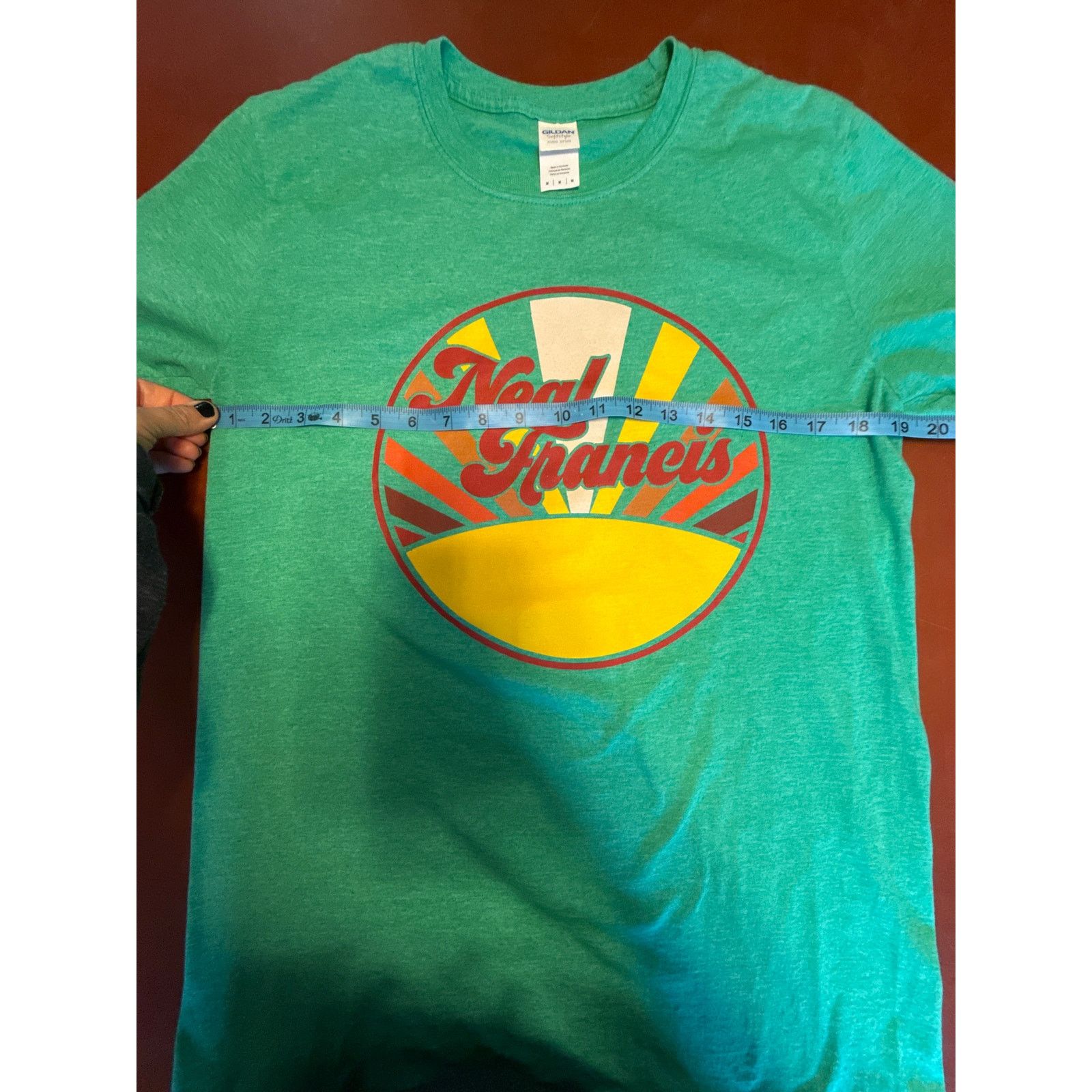 Gildan Neal Francis Band T-Shirt Green Retro Style Shirt M Size US M / EU 48-50 / 2 - 3 Thumbnail