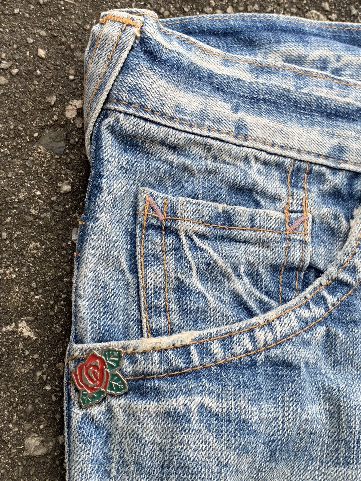 Beauty Beast × If Six Was Nine Distressed Antgauge Embroidered Denim Pants Size US 30 / EU 46 - 10 Thumbnail
