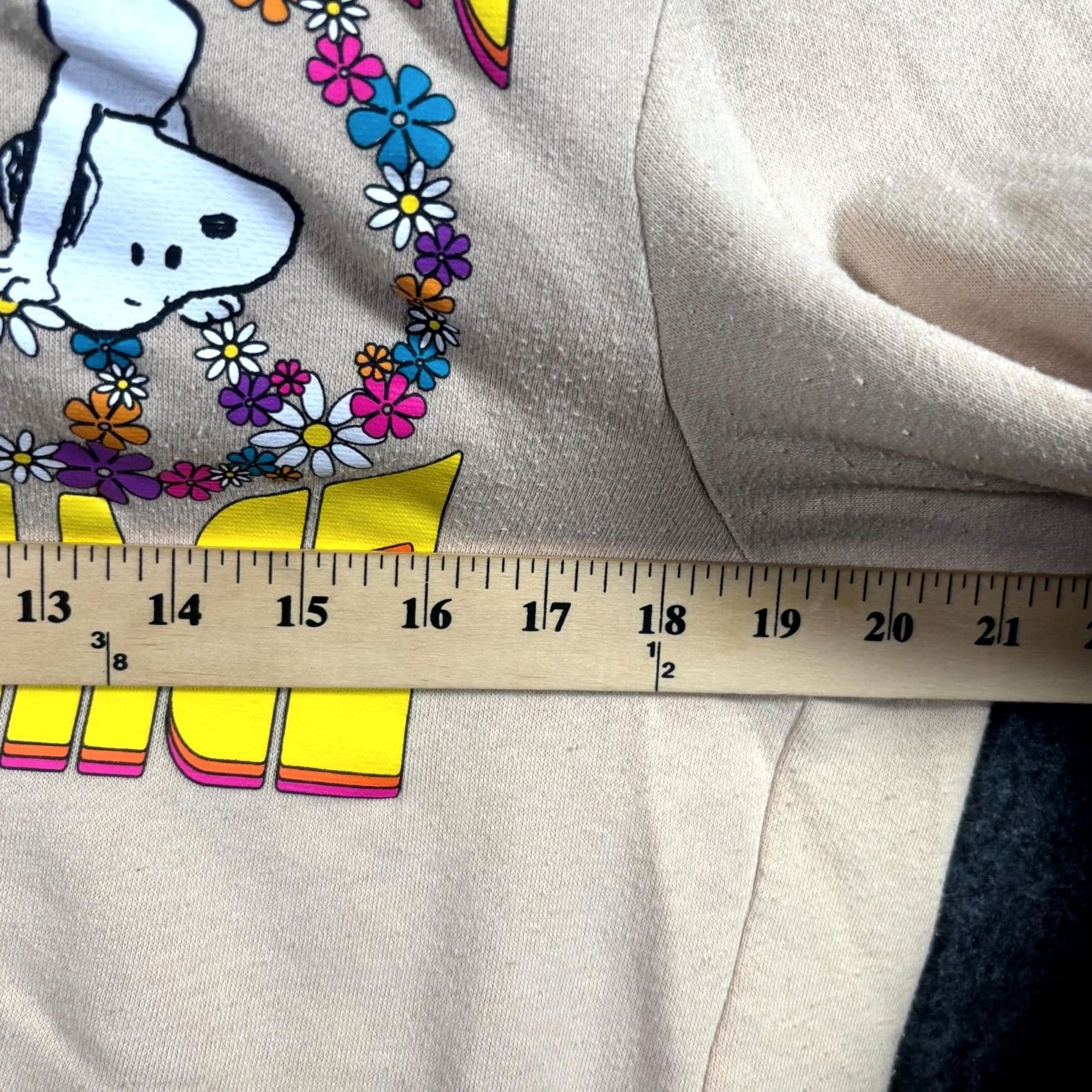 Peanuts Peanuts Snoopy Inner Peace Sweatshirt Mens M Beige Graphic Print Size M / US 6-8 / IT 42-44 - 2 Thumbnail