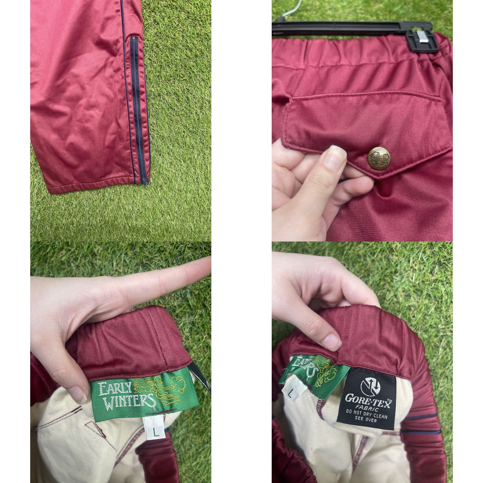 Vintage VINTAGE Early Winters Pants Mens L Goretex Lined Hiking Active Outdoor Windbreaker Pants Red Nylon 5-Pocket Design Regular Size US 33 - 8 Thumbnail