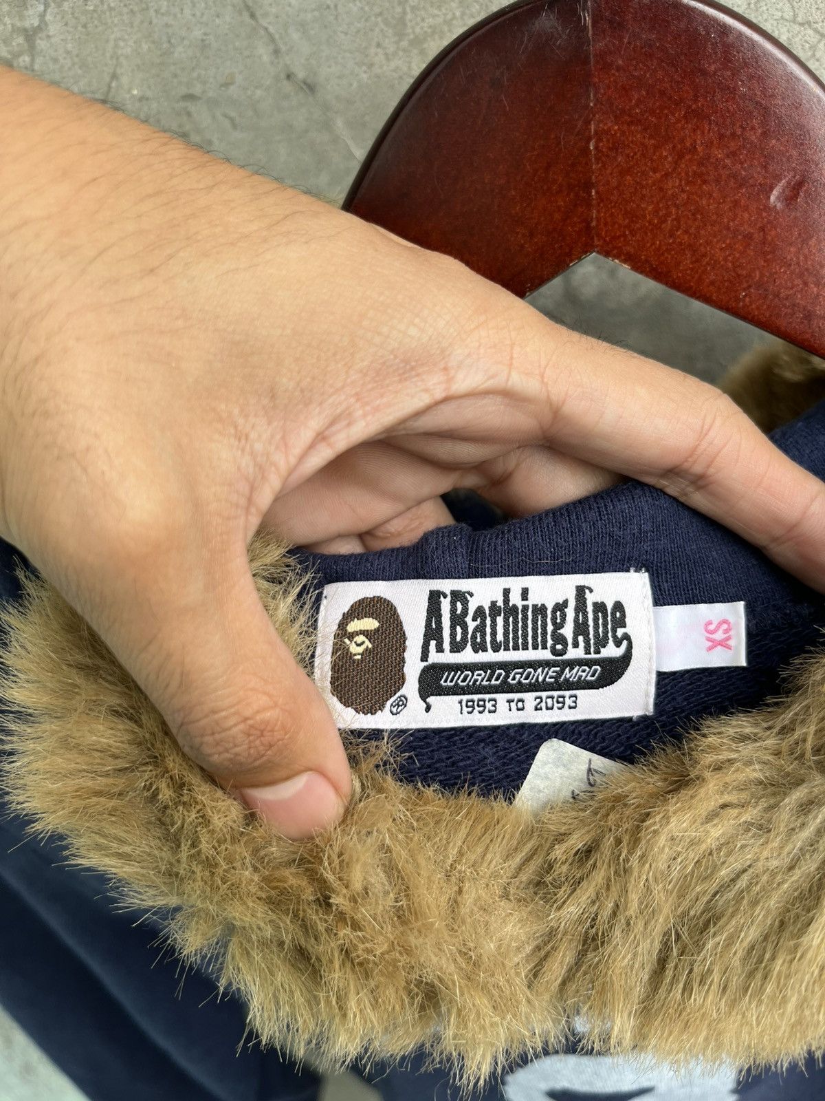 Bape College Fur Hoodie Size XS / US 0-2 / IT 36-38 - 6 Thumbnail