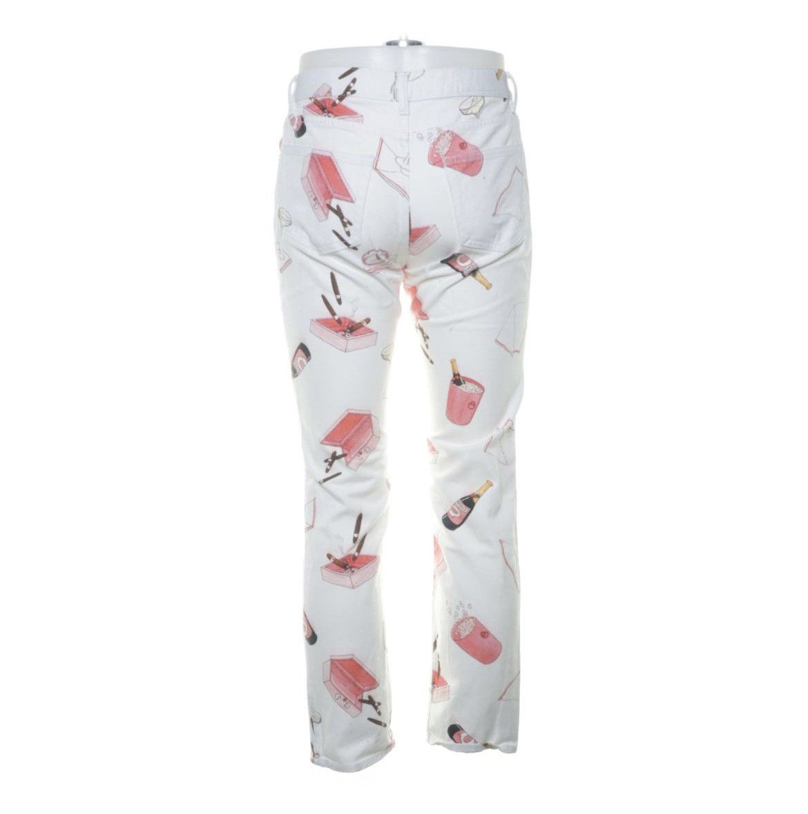 Casablanca Champagne & Cigars White Cotton Trousers Size US 32 / EU 48 - 2 Thumbnail