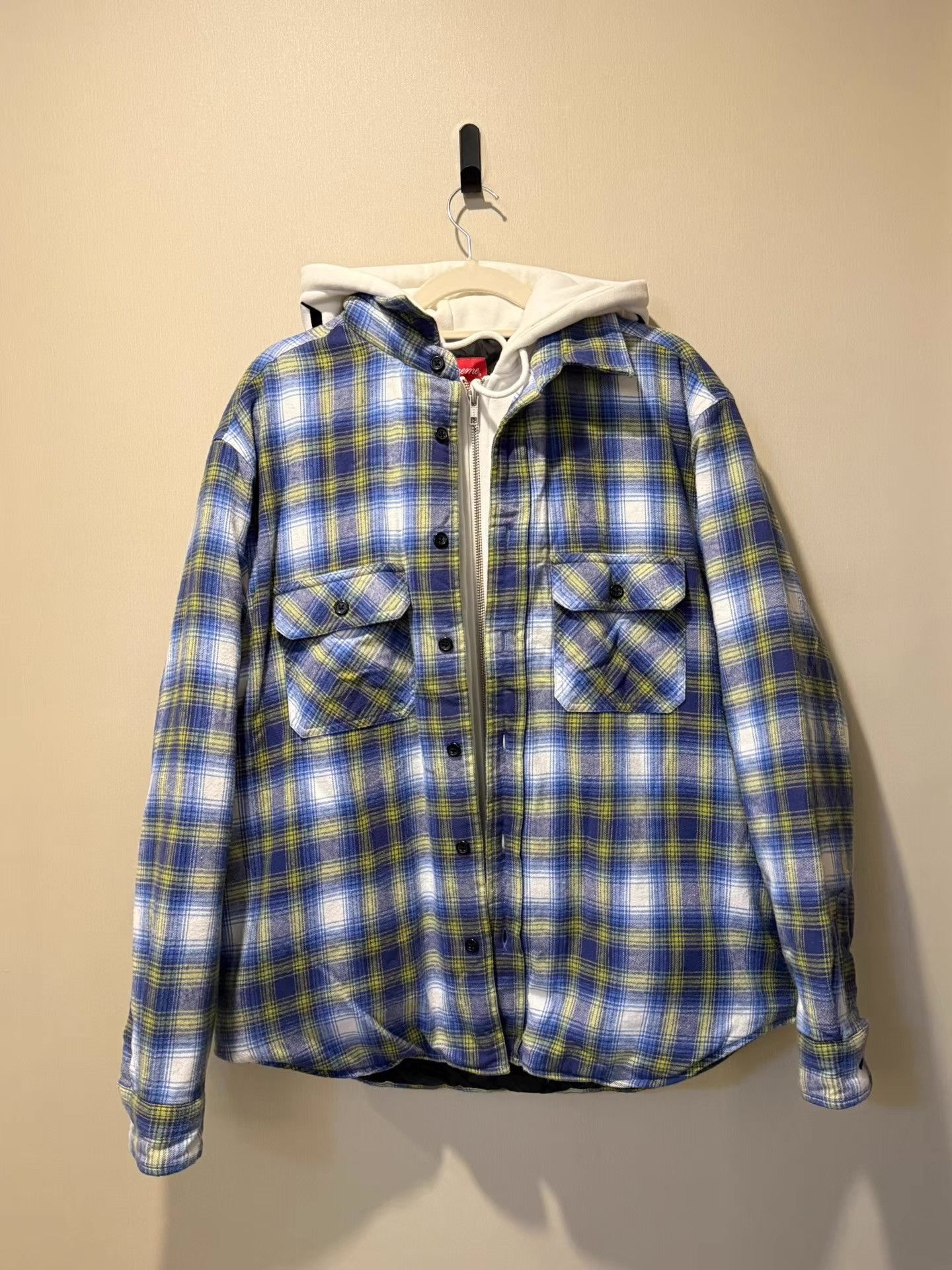 Supreme Supreme FW21 Week 9 Hooded Flannel Zip Up Shirt Ｑ20 Size US S / EU 44-46 / 1 - 1 Thumbnail