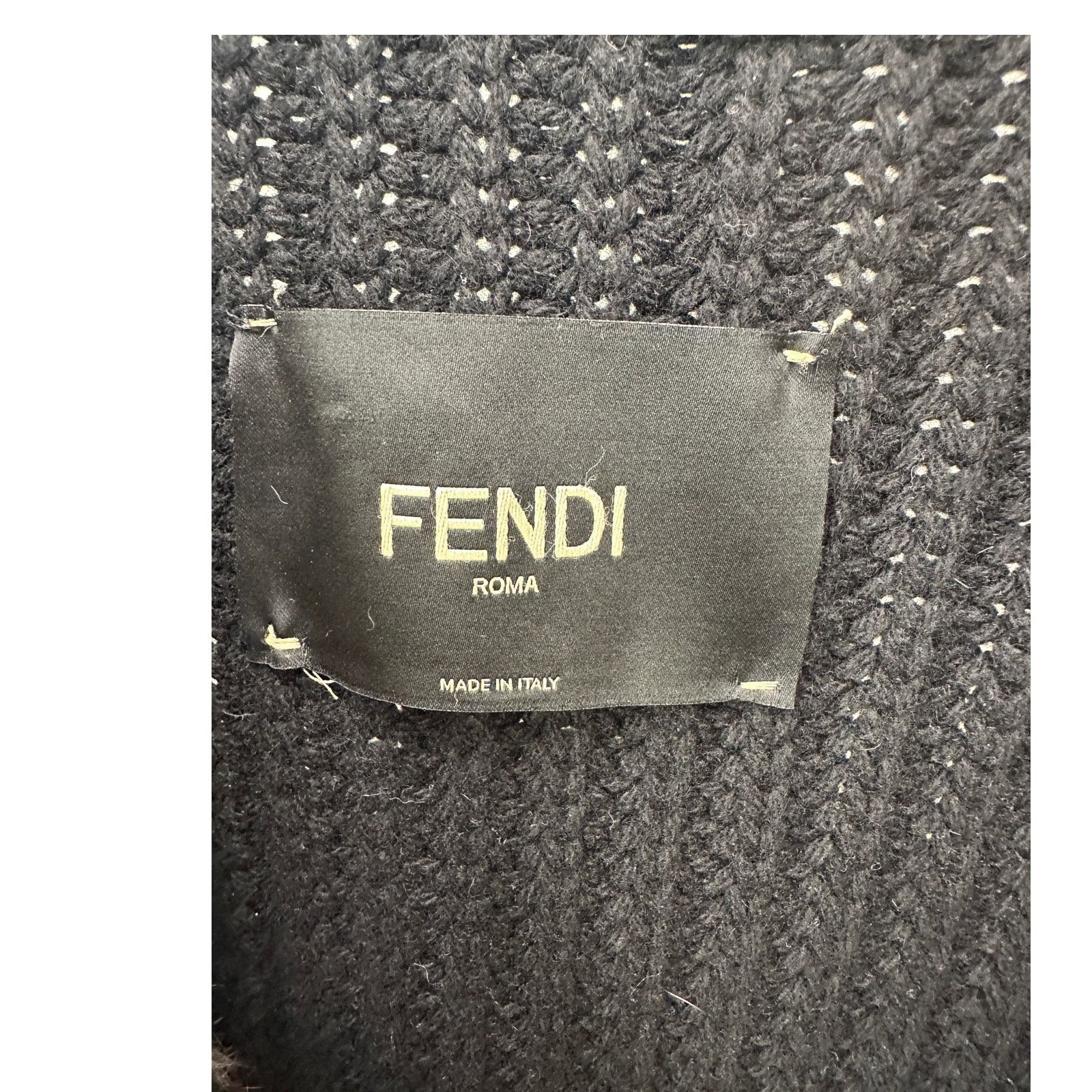 Fendi Fendi Black Balloon-Sleeve Cashmere Mink Fur Animal Sweater Size M / US 6-8 / IT 42-44 - 10 Thumbnail