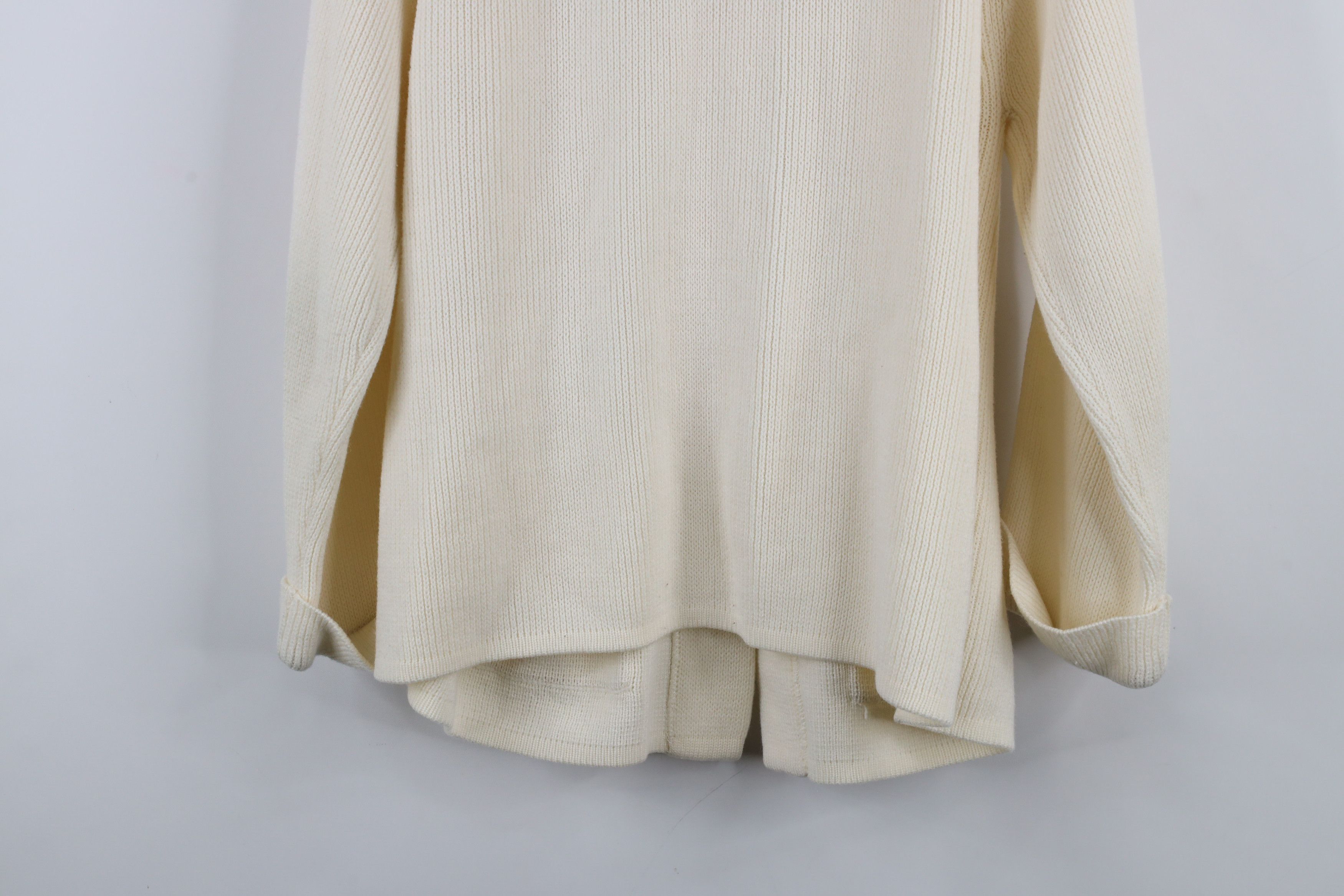 Vintage Vintage 60s 70s Streetwear Knit Cardigan Sweater Cream Size XL / US 12-14 / IT 48-50 - 13 Thumbnail