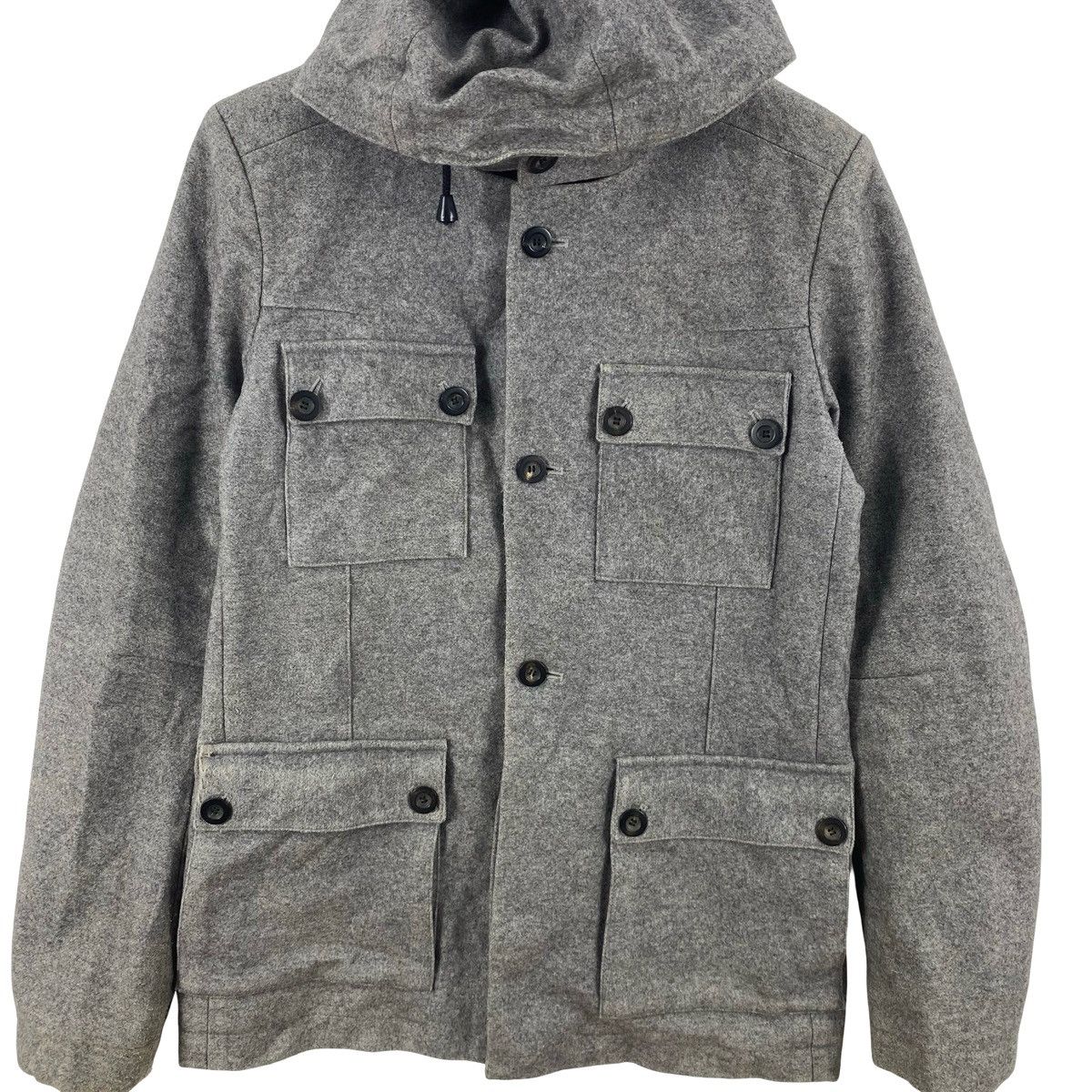 Reiss Vintage REISS HOODED Jacket Utility Field Coat Pocket Size US M / EU 48-50 / 2 - 6 Thumbnail