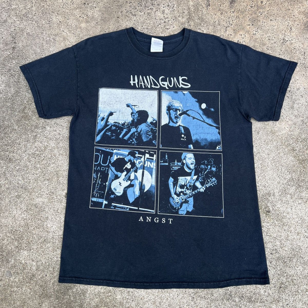 Vintage Y2K Handguns Angst Pop punk Band Promo Tee Faded Size US M / EU 48-50 / 2 - 2 Thumbnail