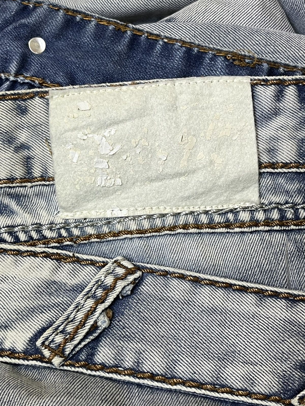 Japanese Brand SICK🔥JAPANESE BRAND FORZA DISTRESSED STYLE JEANS Size US 35 - 20 Thumbnail