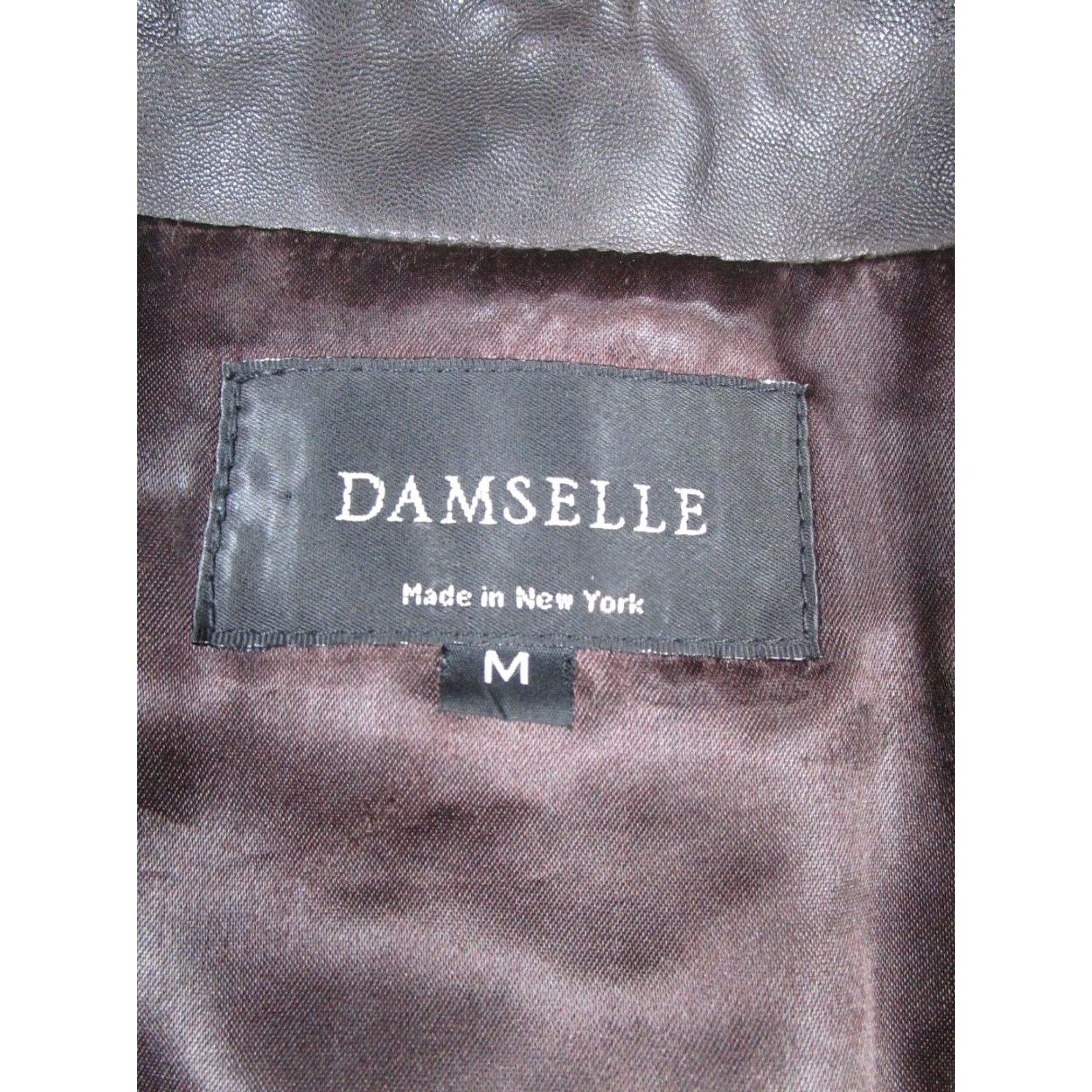 Vintage Damselle Jacket Women M Black Leather Faux Fur Thermolite Insulated Long Sleeve Zip Womens Size M / US 6-8 / IT 42-44 - 3 Thumbnail