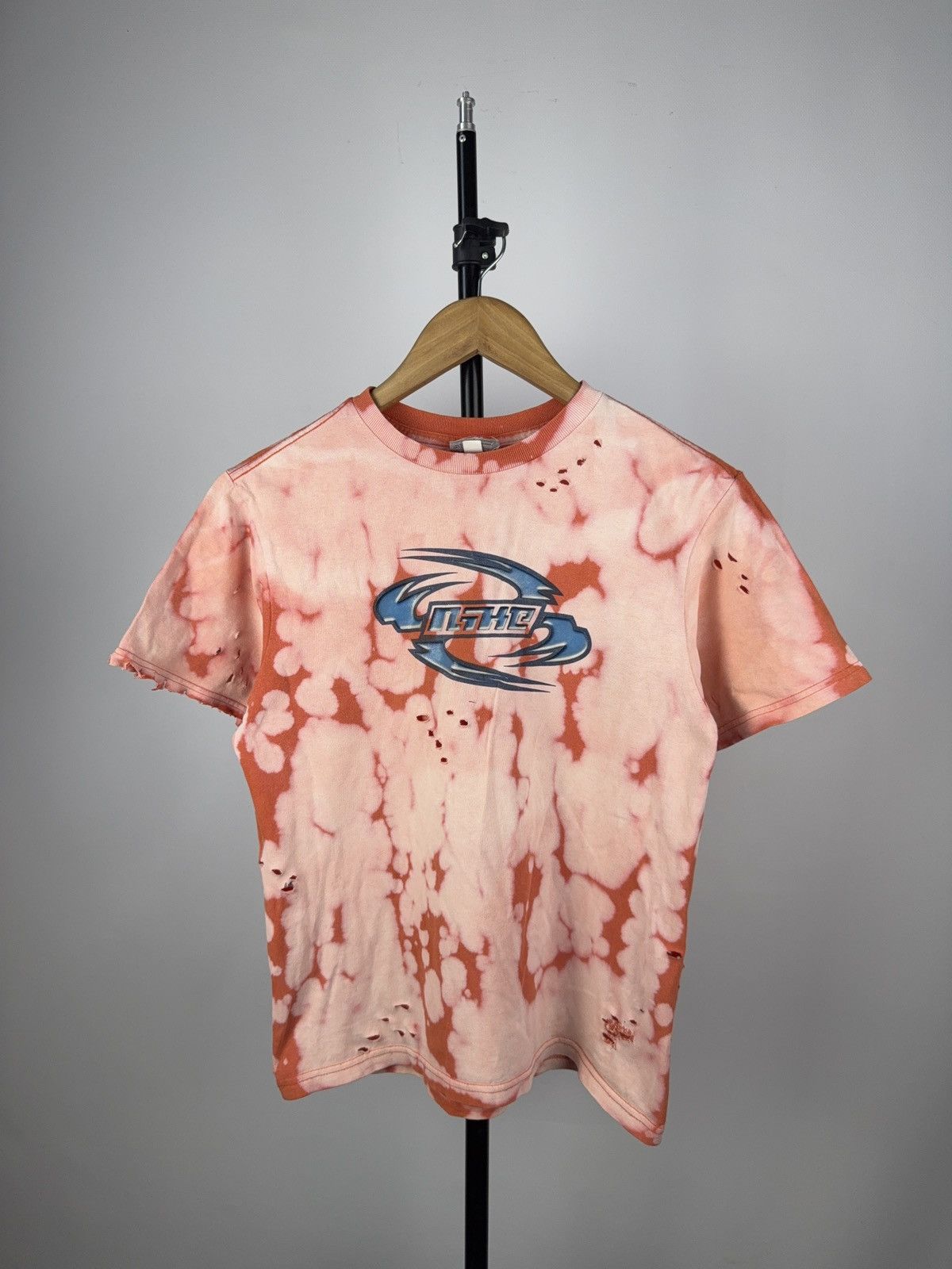 Nike Custom Bleached Nike Tee Distressed Y2K Grunge Style 90s Size US XS / EU 42 / 0 - 1 Thumbnail