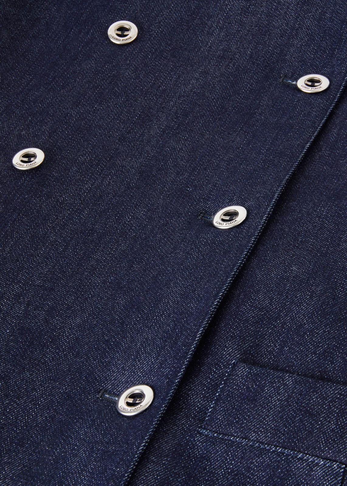 Loro Piana o1srvl11e0125 FAN7073 Denim Jacket in Navy Blue Size S / US 4 / IT 40 - 3 Thumbnail