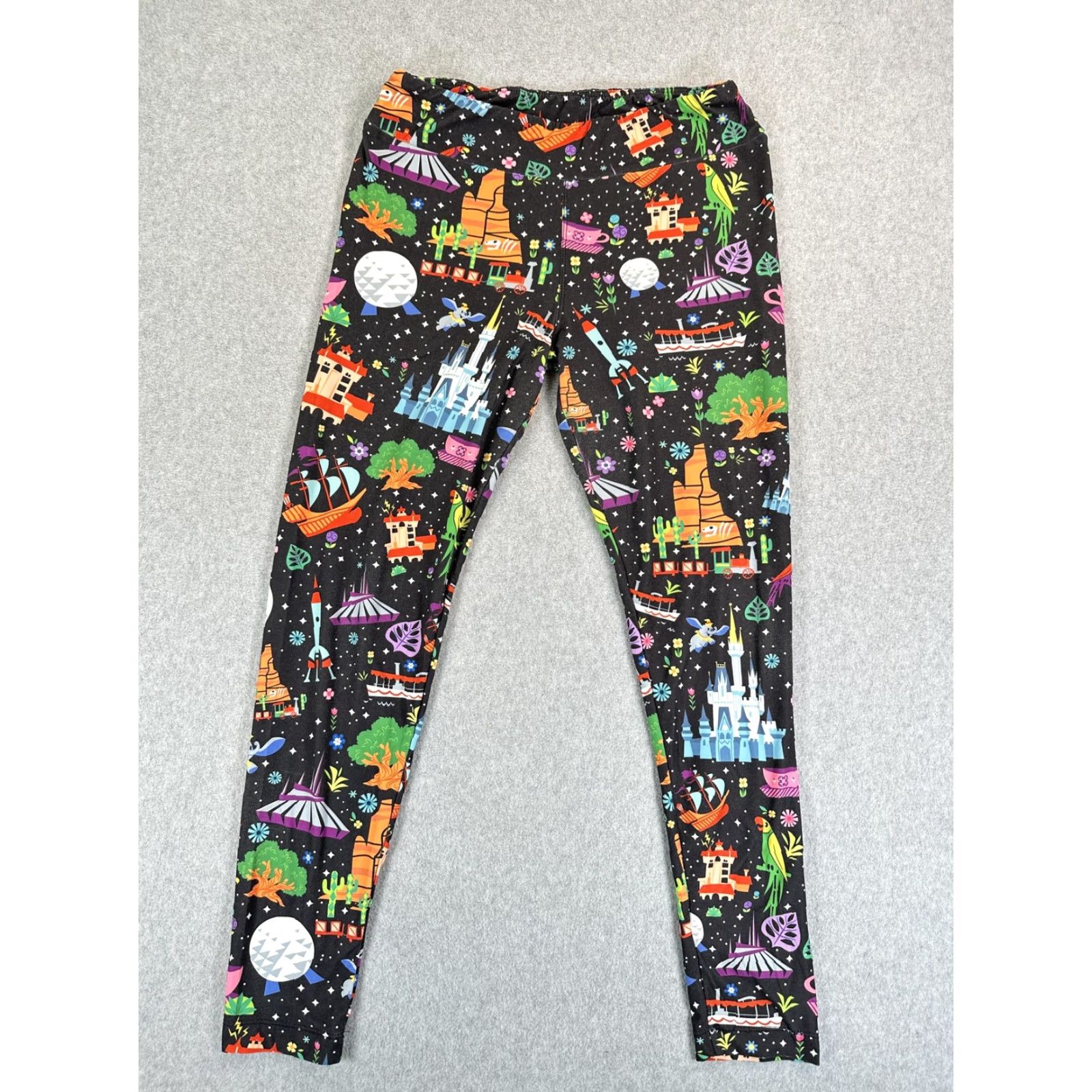 Disney Disney Parks Leggings Womens Medium Multicolor Lot 2 Pixar Park Graphic Print Size 32" / US 10 / IT 46 - 2 Thumbnail