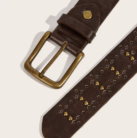 Jewelry Retro Soft Luxury Brown PU Leather Belt Size ONE SIZE - 3 Thumbnail