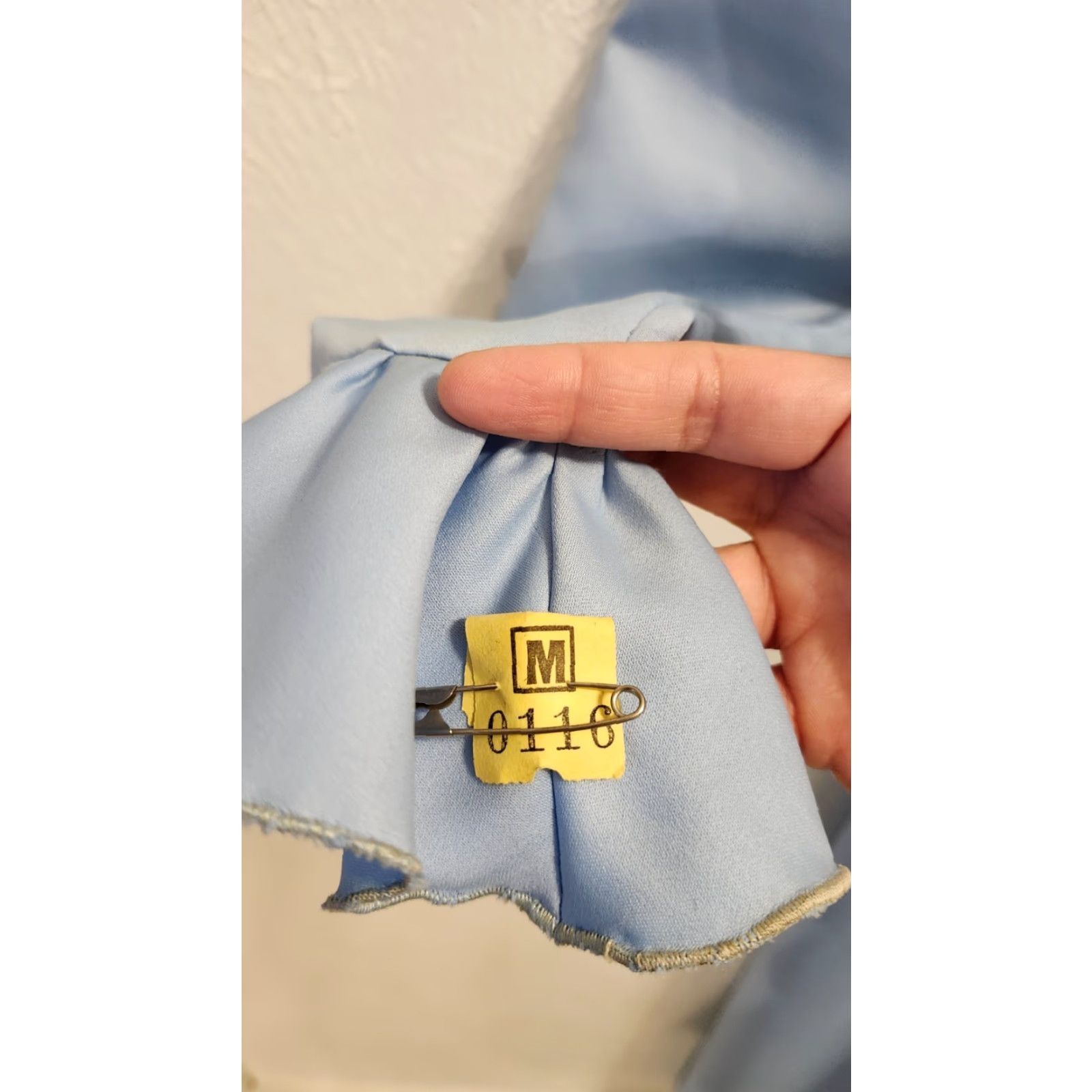 Bell VINTAGE Evening Custom Dress – Size Medium – Light Blue – Bell Sleeves – Pearl Accent – 1970s Women’s/Adult Fashion Size S / US 4 / IT 40 - 6 Thumbnail