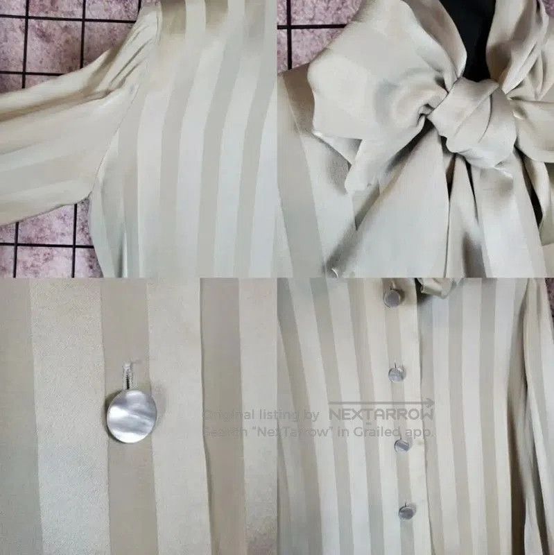 Givenchy Givenchy Spring Green Silk Striped Blouse . Size S / US 4 / IT 40 - 7 Thumbnail