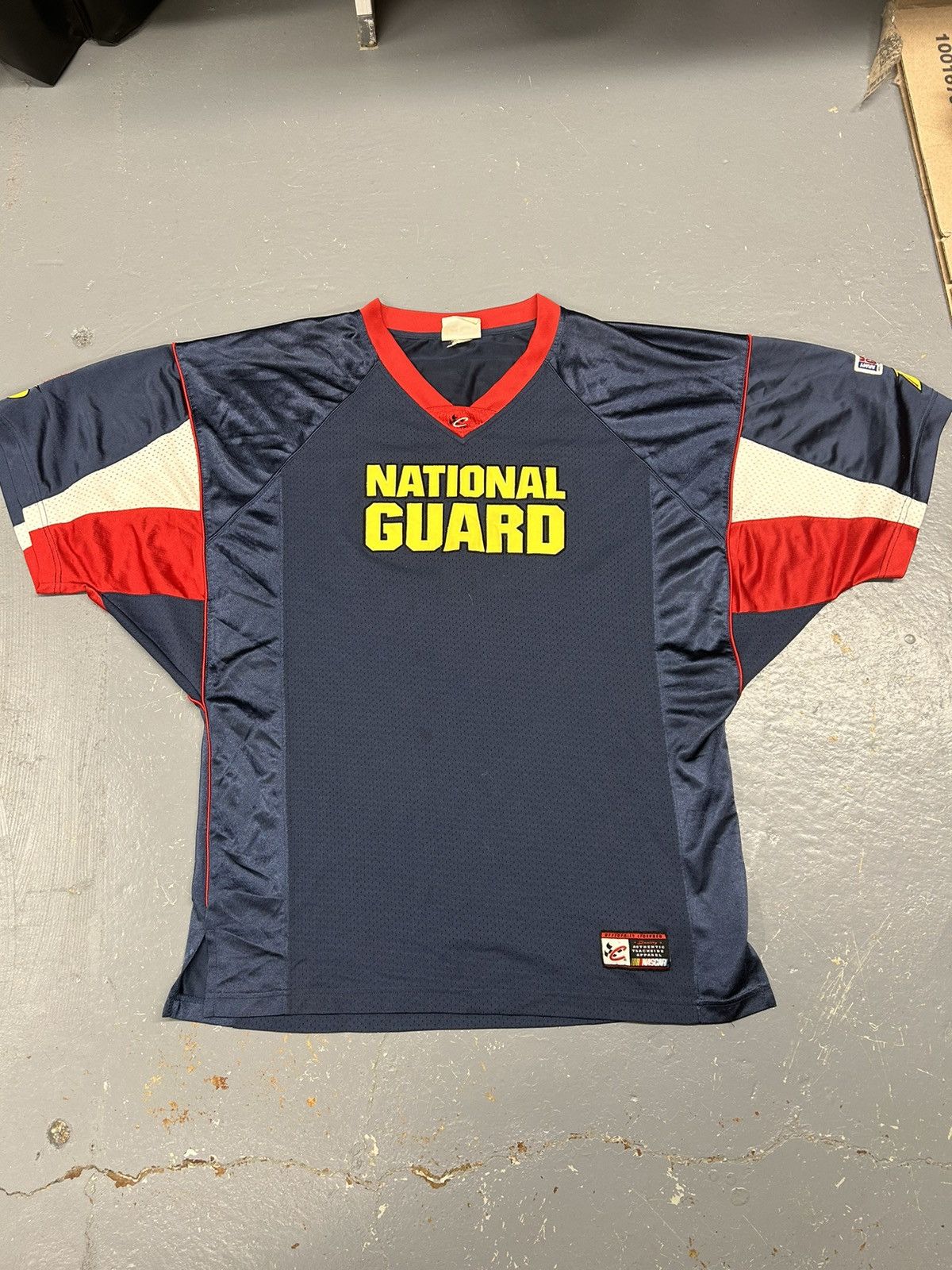 NASCAR × Vintage Crazy Vintage Y2K Essential Navy Nascar Racing Jersey Biffle Size US XL / EU 56 / 4 - 1 Thumbnail