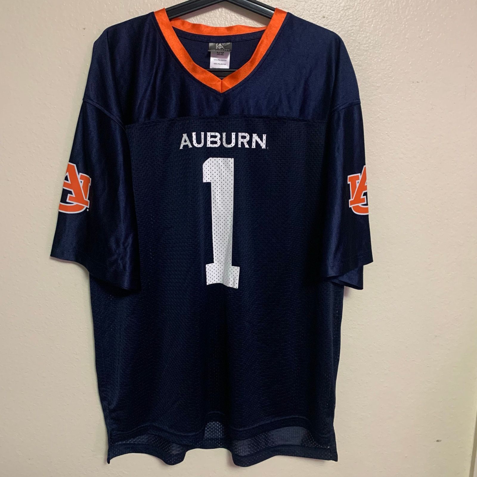 NCAA Auburn #1 Tigers Team Football Jersey Mens Size L Size US L / EU 52-54 / 3 - 1 Thumbnail