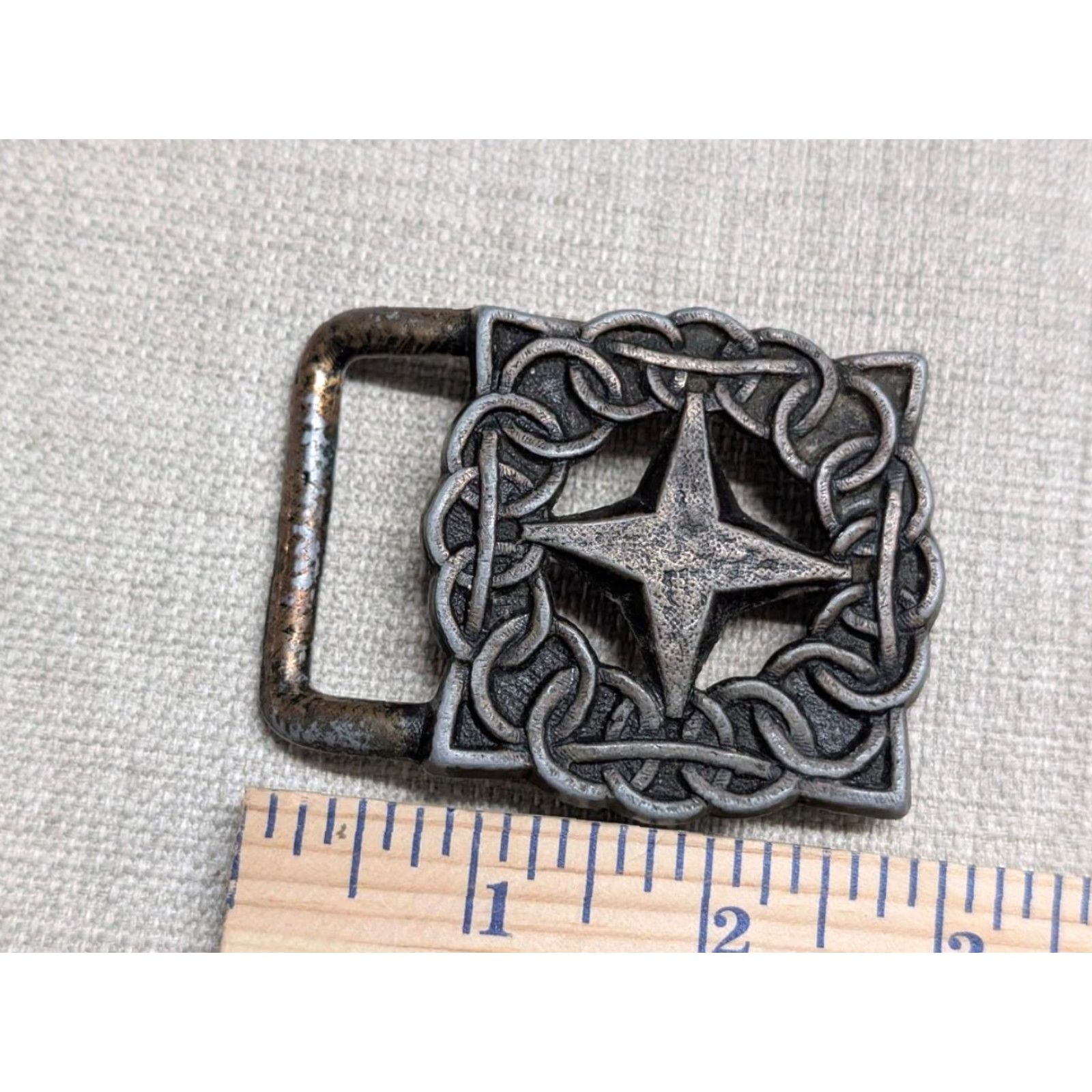 Vintage VINTAGE BRASS belt buckle Men Belt Buckle Star handcrafted 1970s rustic BRUTALIST Hippie Cowboy Western 1.5 in width Mens Size ONE SIZE - 4 Thumbnail