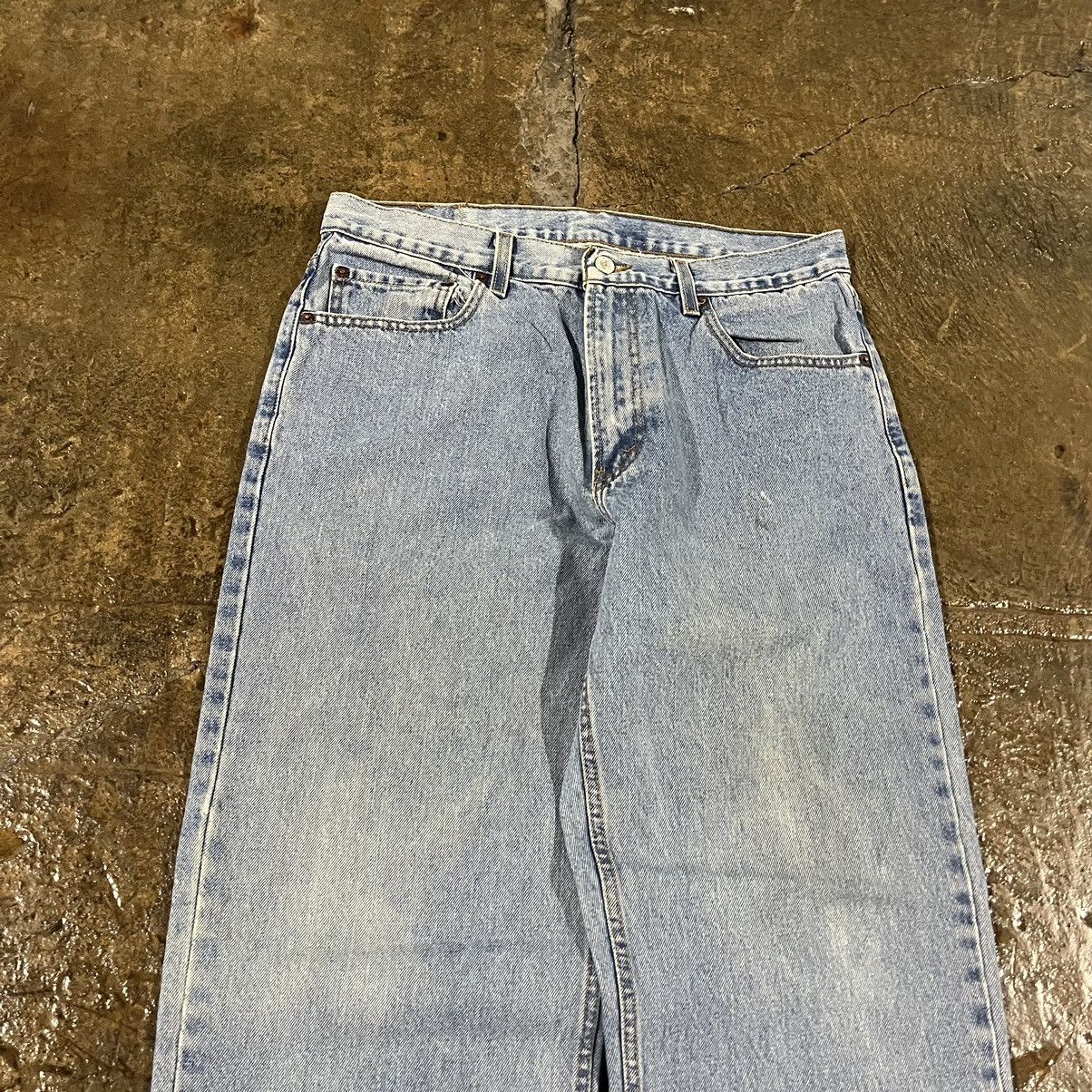 Levi's × Vintage Crazy Vintage Levi's 550 Jeans Faded Y2K Light Wash Skater Size US 34 / EU 50 - 10 Thumbnail