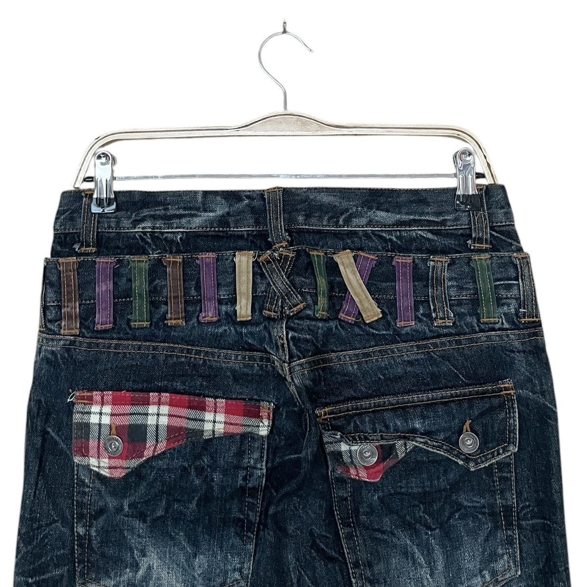 If Six Was Nine × Japanese Brand × Le Grande Bleu (L.G.B.) Vintage Japanese Brand Nylaus Double Waist Jeans 2000s Size US 31 - 4 Thumbnail