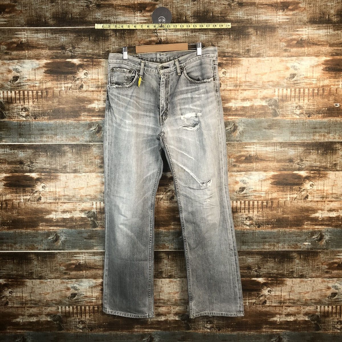 DL Levis 507 Gray Distressed Denim Pants #C271