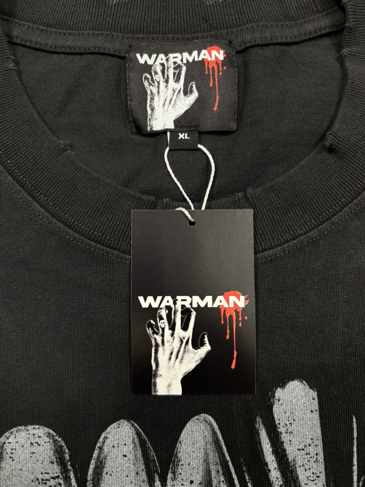 Vintage Warman Metalic Teeth Grapic T-Shirt, Washed Black Size US XL / EU 56 / 4 - 8 Thumbnail