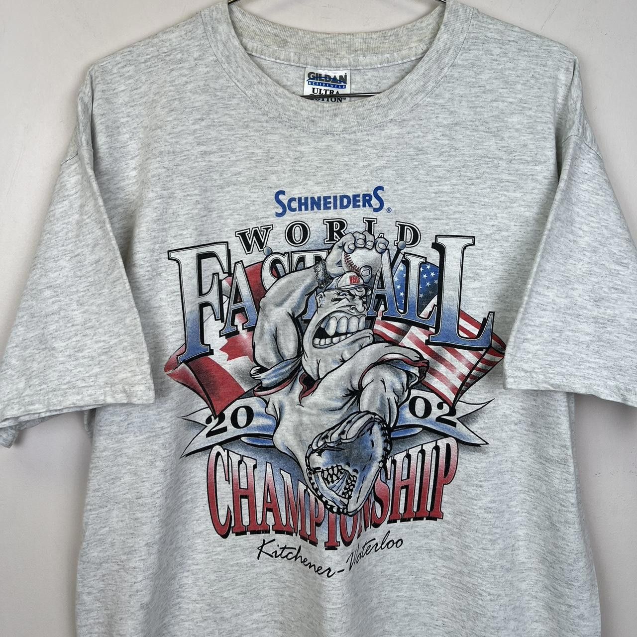 Gildan Vintage 2002 World Fastball Championship T Shirt Kitchener Size US L / EU 52-54 / 3 - 2 Thumbnail