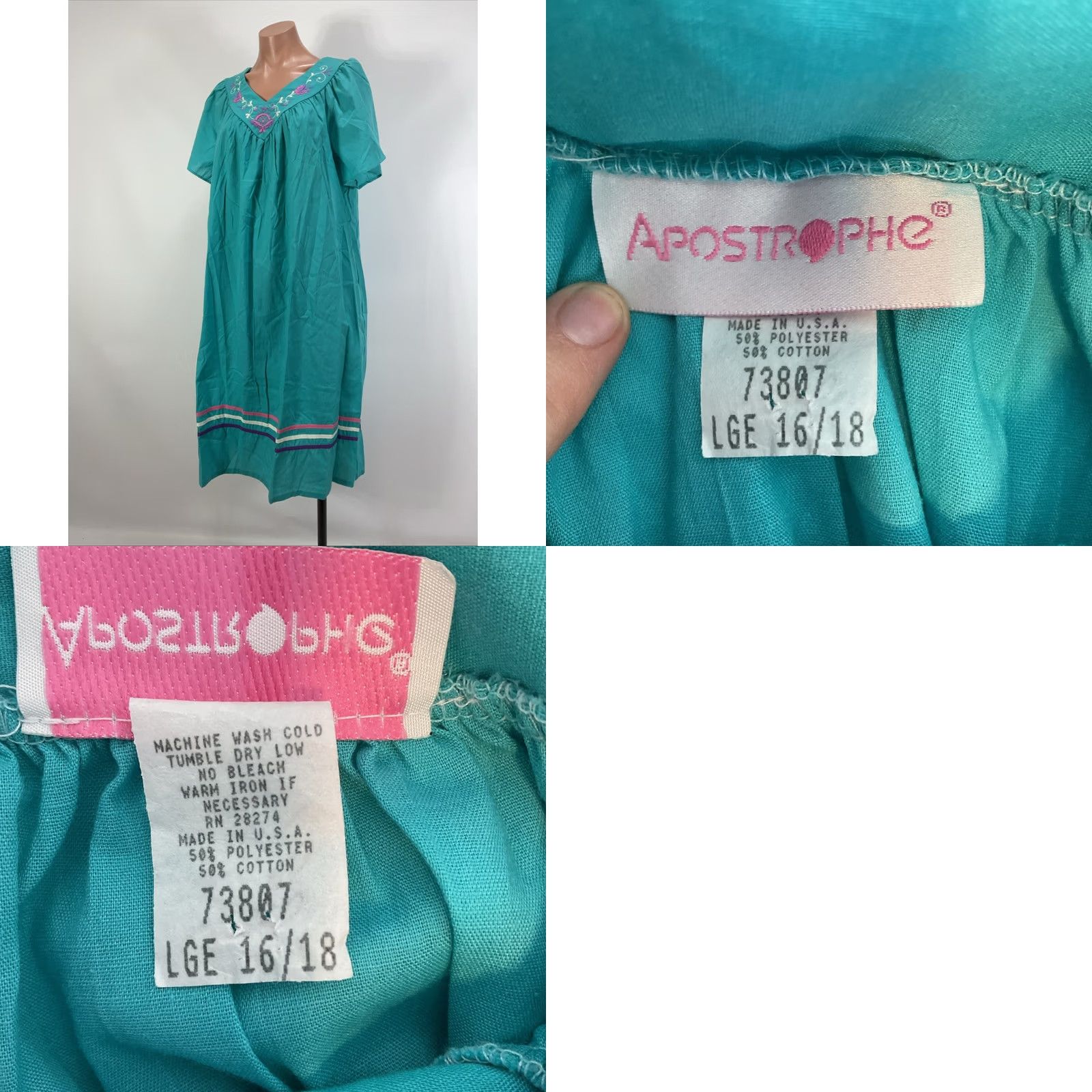 Altea VINTAGE Apostrophe Shirt Kaftan Dress XS? Size XL / US 12-14 / IT 48-50 - 8 Thumbnail
