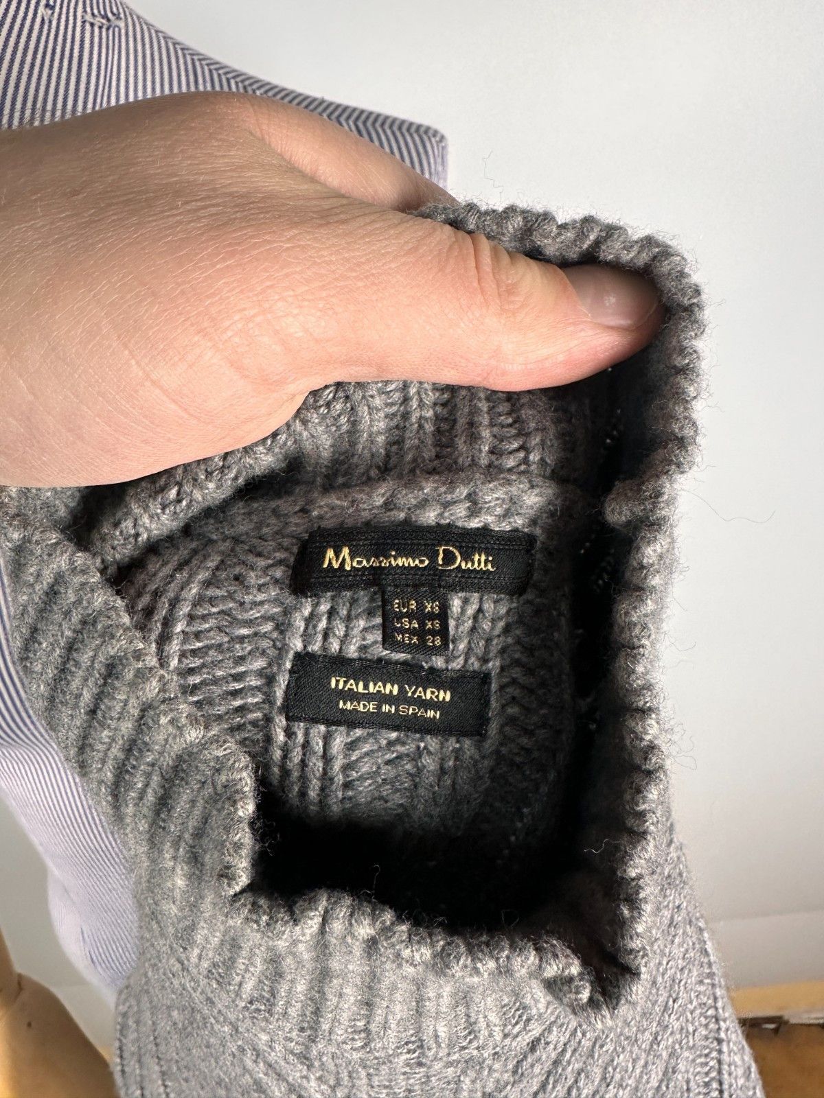 Massimo Dutti Massimo Dutti Italian Yarn Cable Knit Wool Jumper Sweater XS Size XS / US 0-2 / IT 36-38 - 7 Thumbnail
