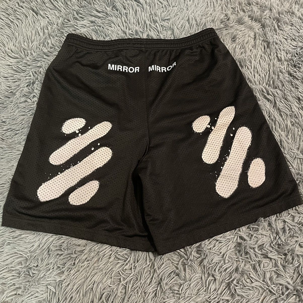 image of Off White Spray Mesh Short Size Medium in Black, Men's