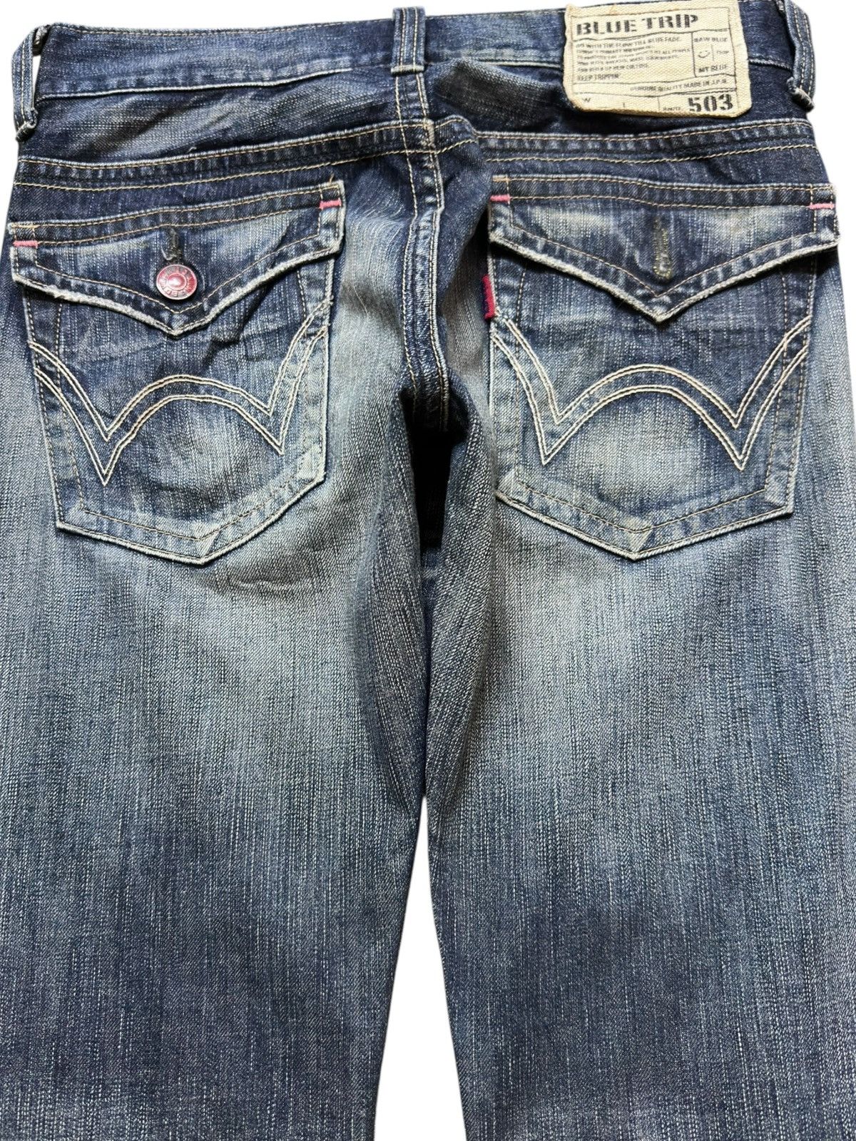 Edwin Vintage Edwin 503 Bluetrip Flare Bootcut Distressed Denim Size US 31 - 6 Thumbnail