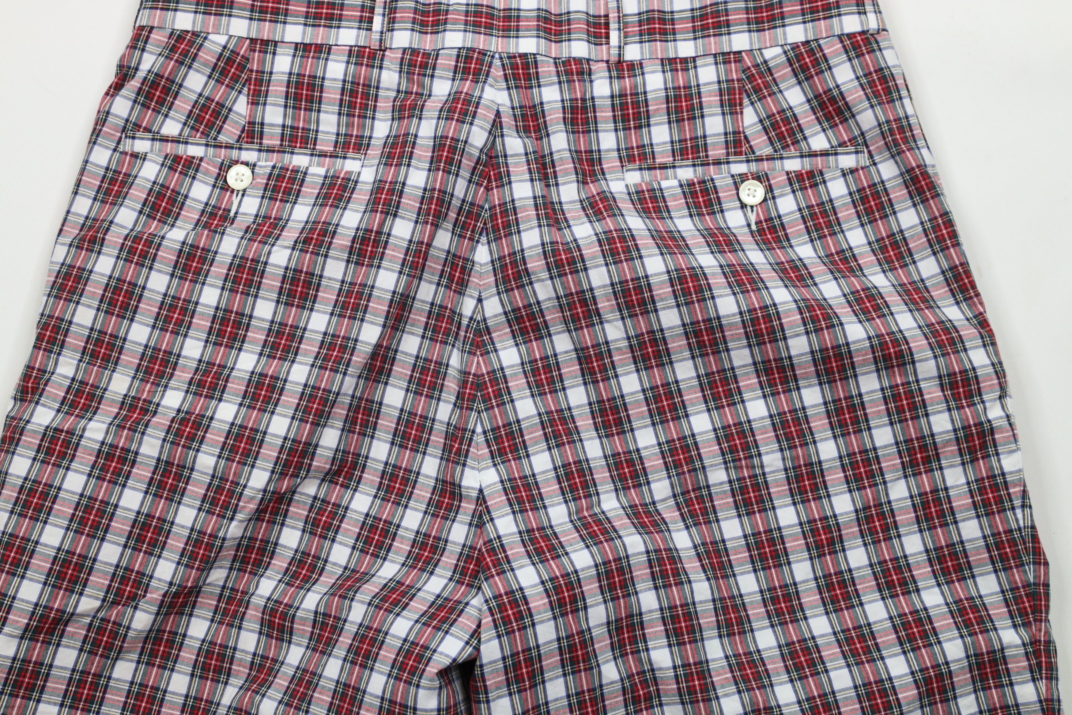 Vintage Vintage 90s Streetwear Pleated Chino Golf Shorts Red Plaid Size US 36 / EU 52 - 9 Thumbnail