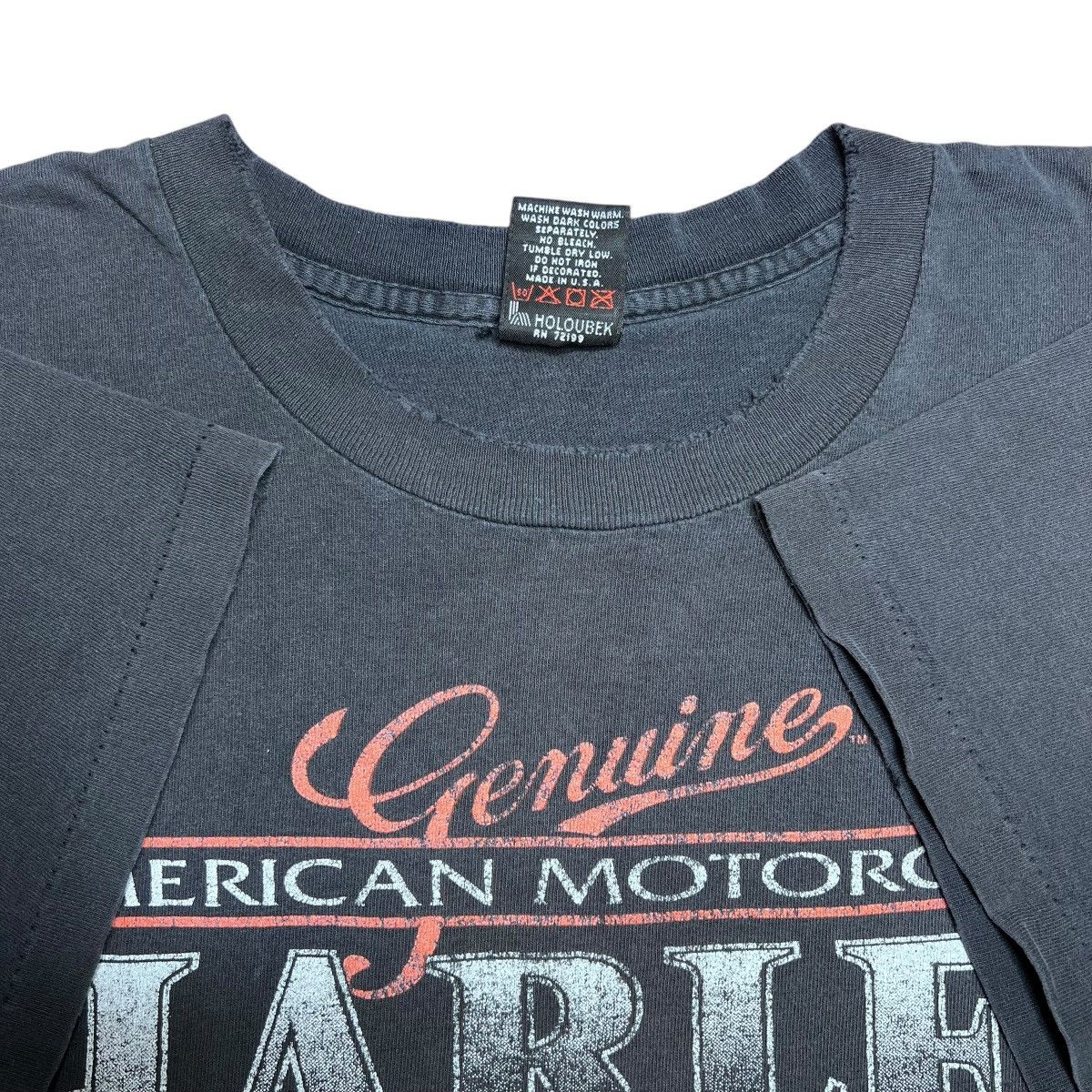 Harley Davidson × Vintage 1995 Harley Davidson Motorcycle Honolulu Hawaii Graphic Tee Size US XL / EU 56 / 4 - 4 Thumbnail