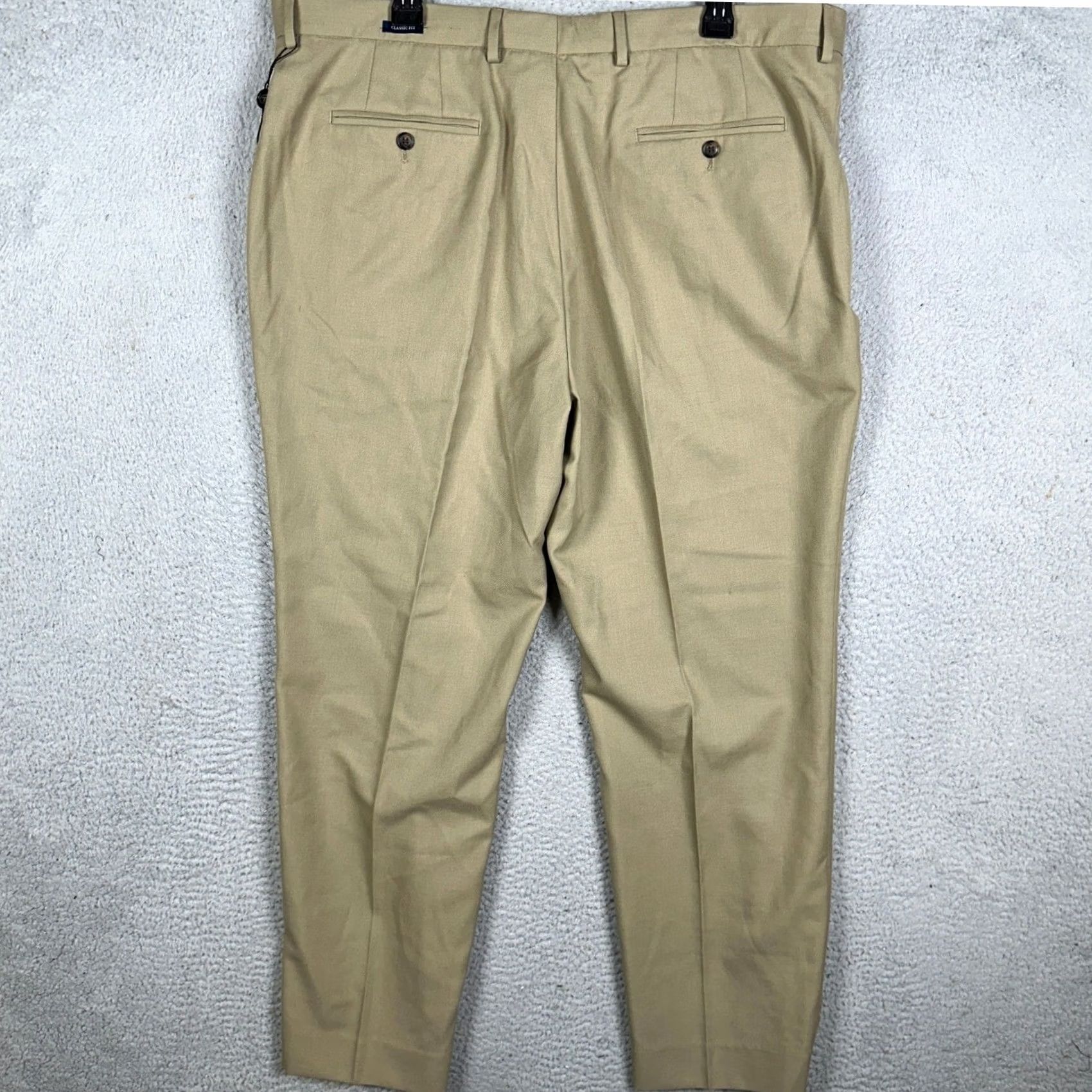 Joseph VINTAGE? No. NEW Joseph Feiss Wool Blend Pants Mens 40X30 Tan Classic Fit Dress Flat Front Size US 40 / EU 56 - 3 Thumbnail