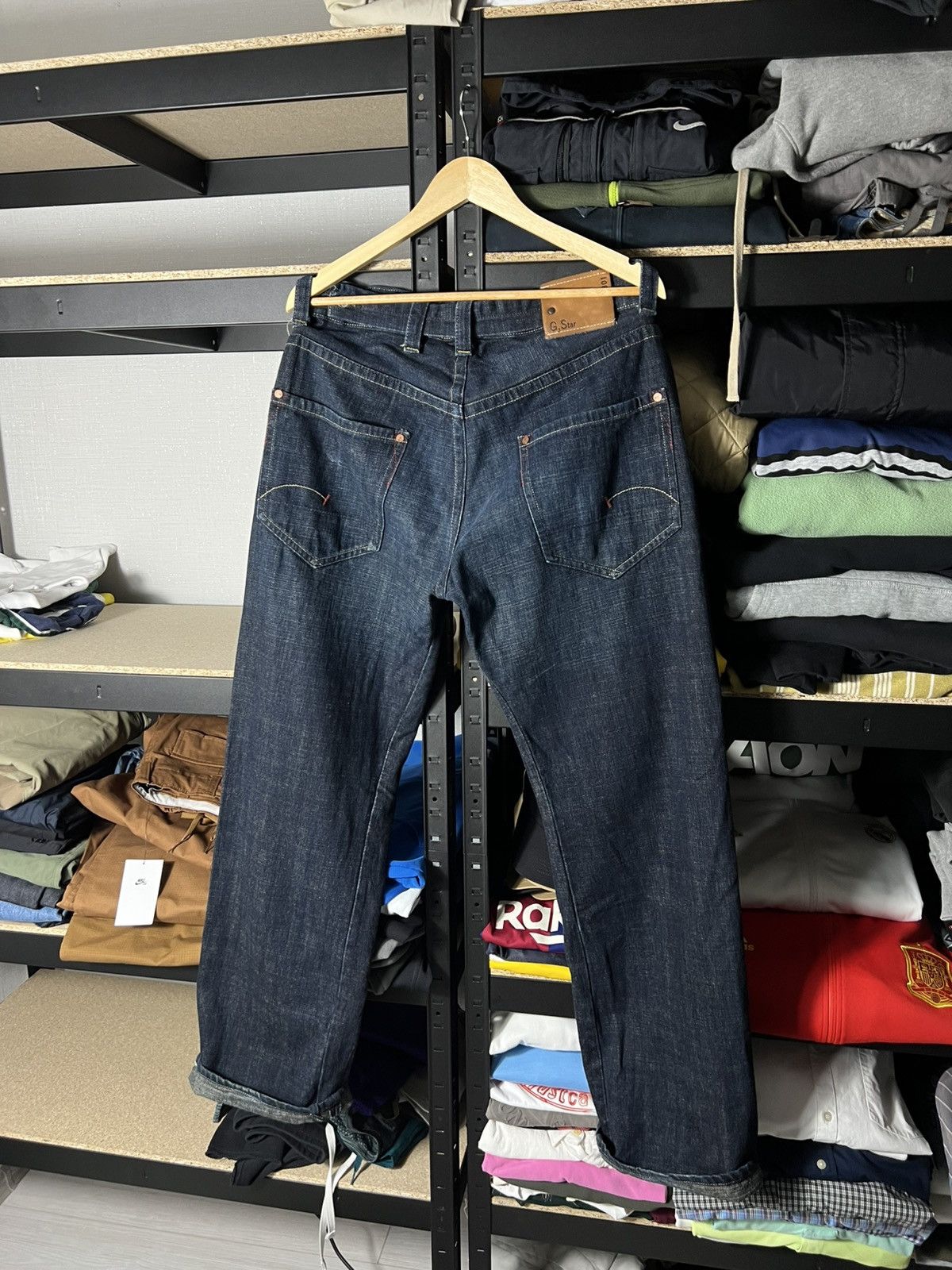 G-Star 👖 G-Star Raw 3301 Vintage Loose Fit Denim Jeans Dark Blue Size US 32 / EU 48 - 7 Thumbnail