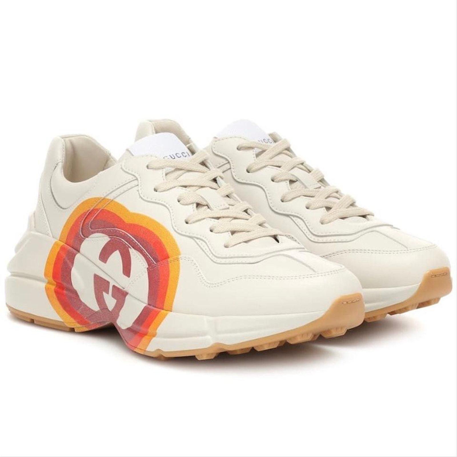 Gucci GUCCI Rhyton GG logo leather sneakers Size US 6 / IT 36 - 1 Thumbnail