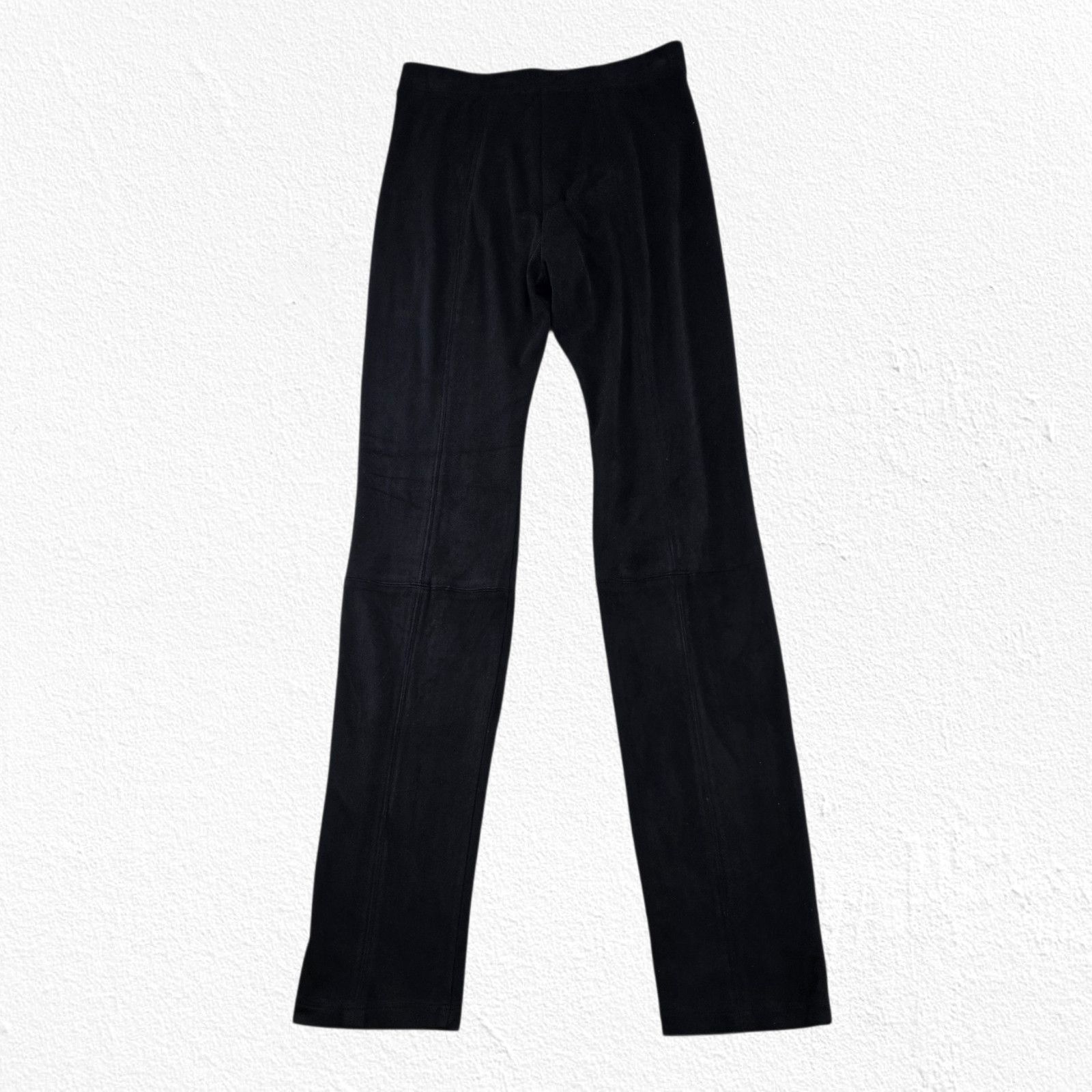 Max Mara Max Mara Leisure Black Faux Suede Straight Slim Pants Size M Size 30" / US 8 / IT 44 - 8 Thumbnail